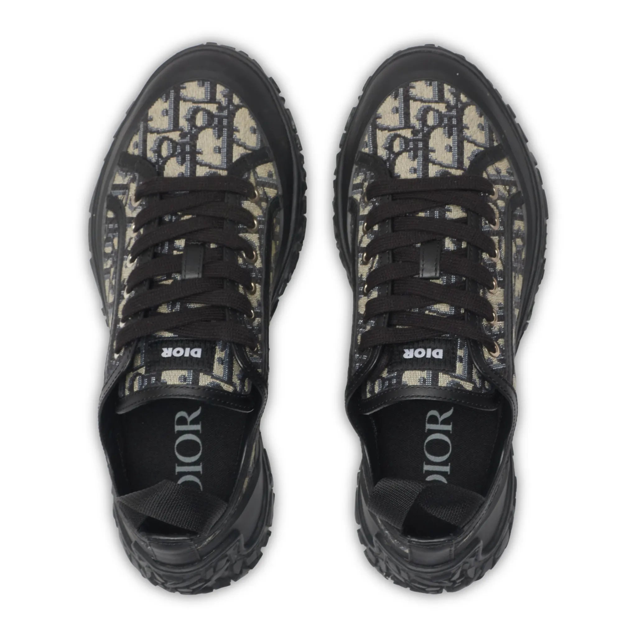 Upper View of Preloved - Dior B28 Oblique Diorizon Black Beige Low Top Trainer