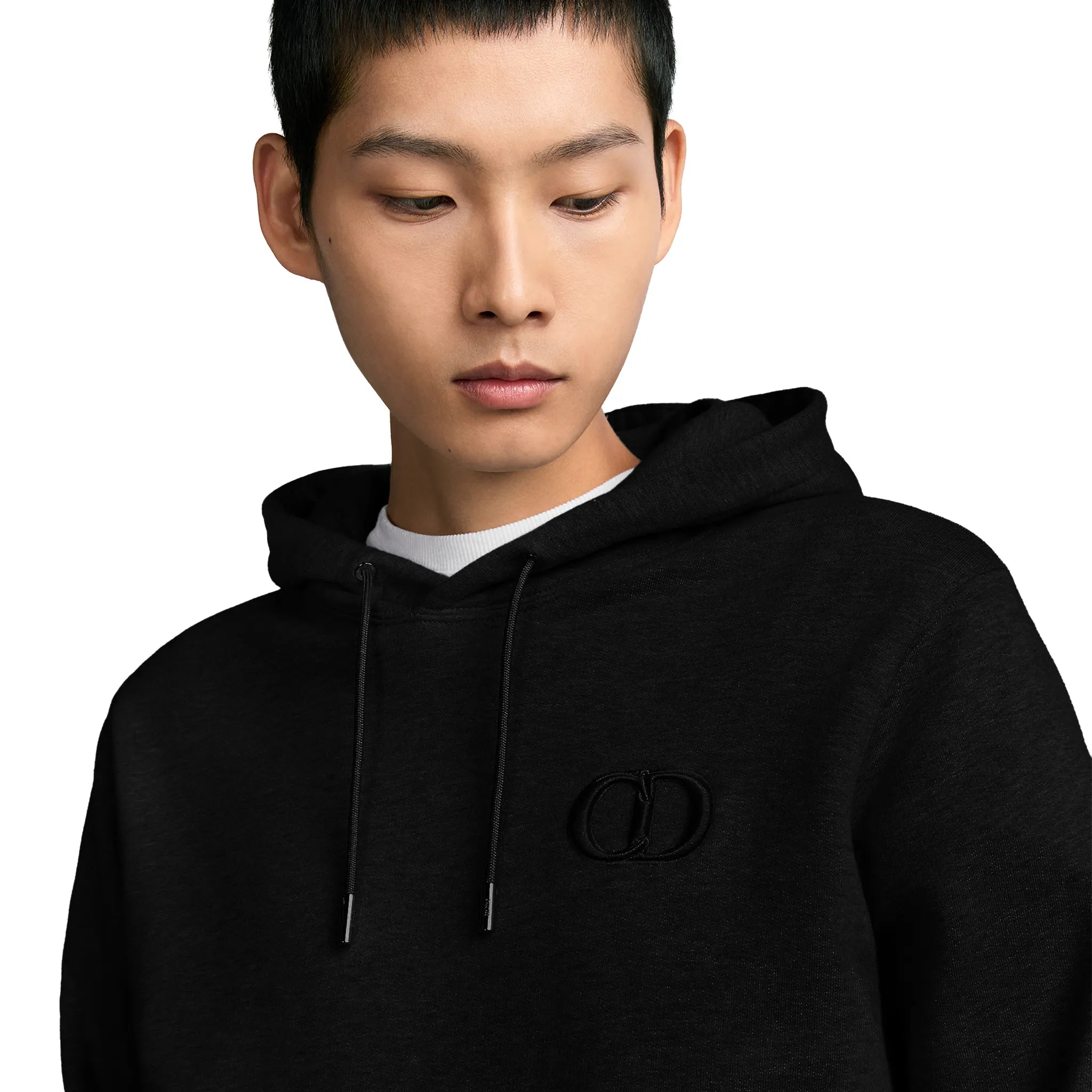 Front View of Preloved - Dior CD Icon Black Hoodie 113J698A0531_C989