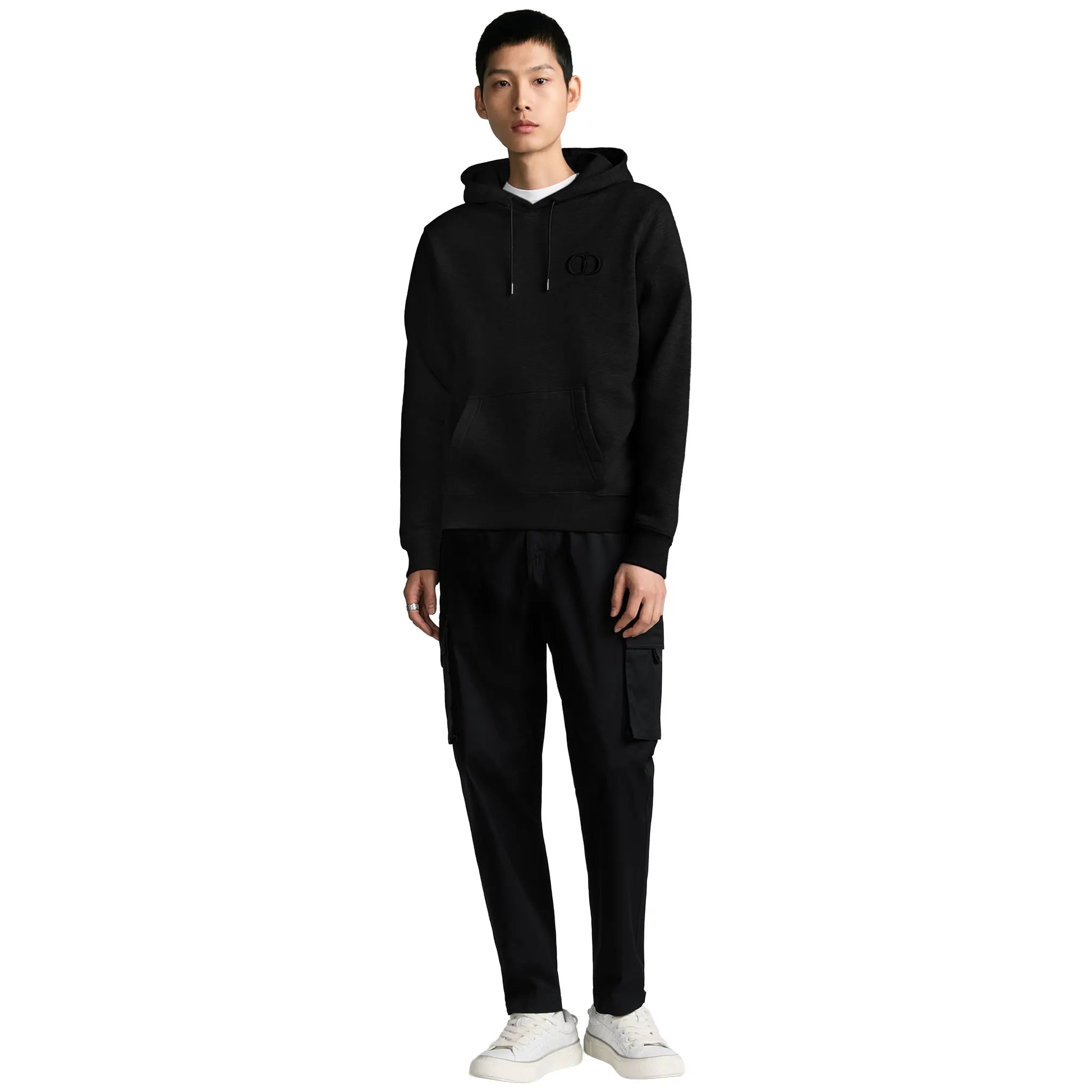 Front View of Preloved - Dior CD Icon Black Hoodie 113J698A0531_C989