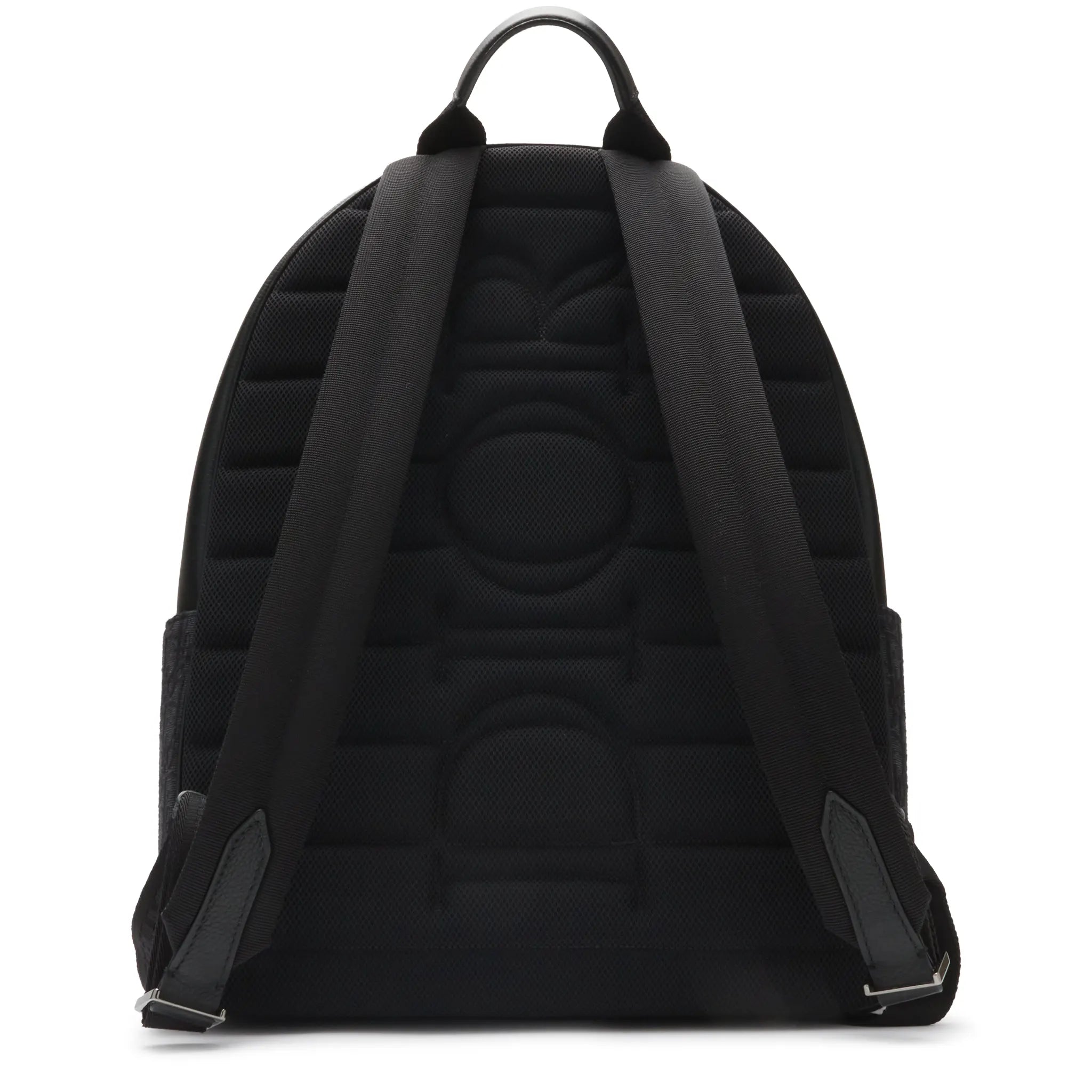 Back View of Preloved - Dior Oblique Jacquard And Grained Calfskin Black Saddle Backpack 1ADBA212YKS_H03E