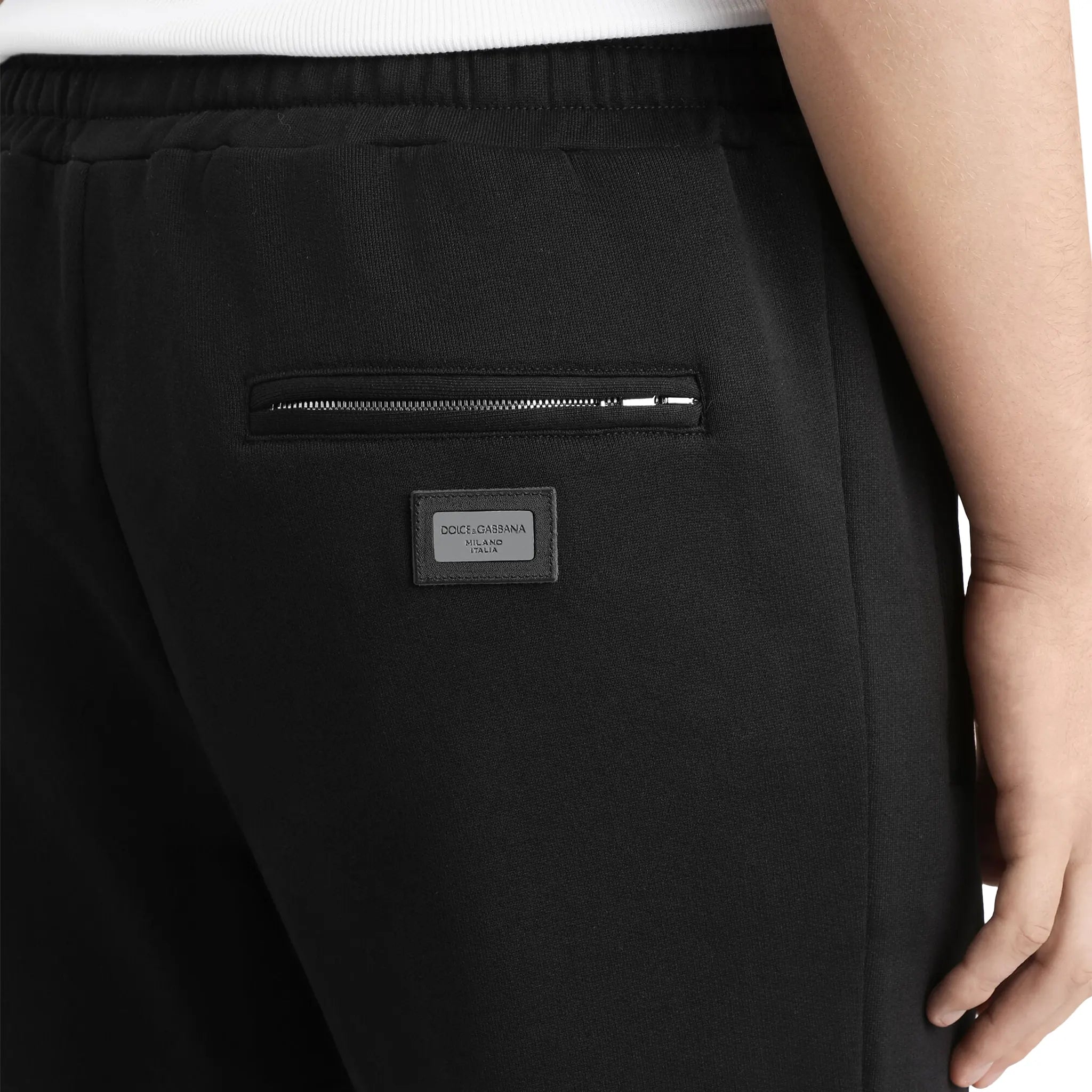Back Detailed View of Preloved - Dolce & Gabbana Logo Plaque Black Sweatpants