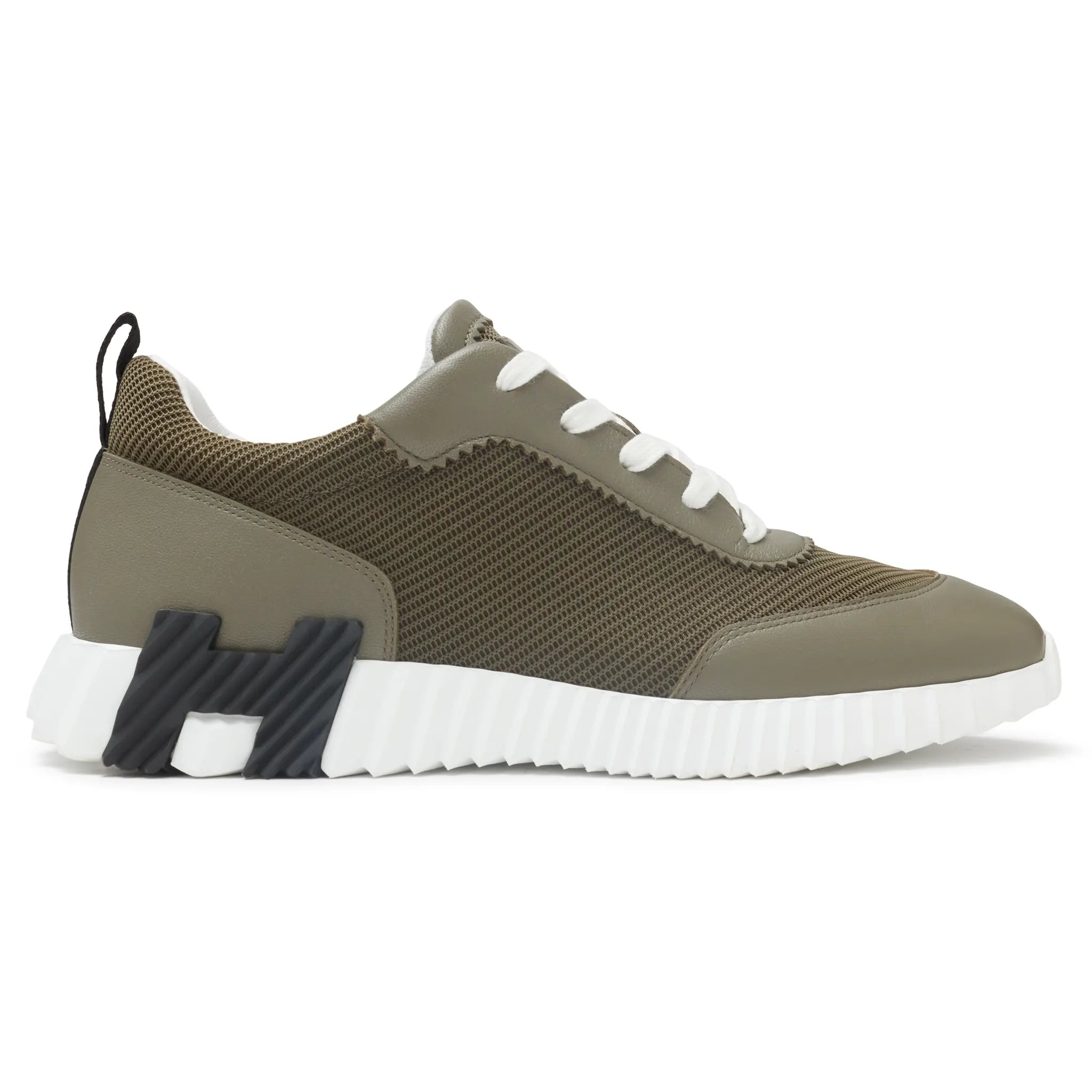 Front View of Preloved - Hermès Paris Bouncing Sneaker Tundra Green H261897ZH1R400