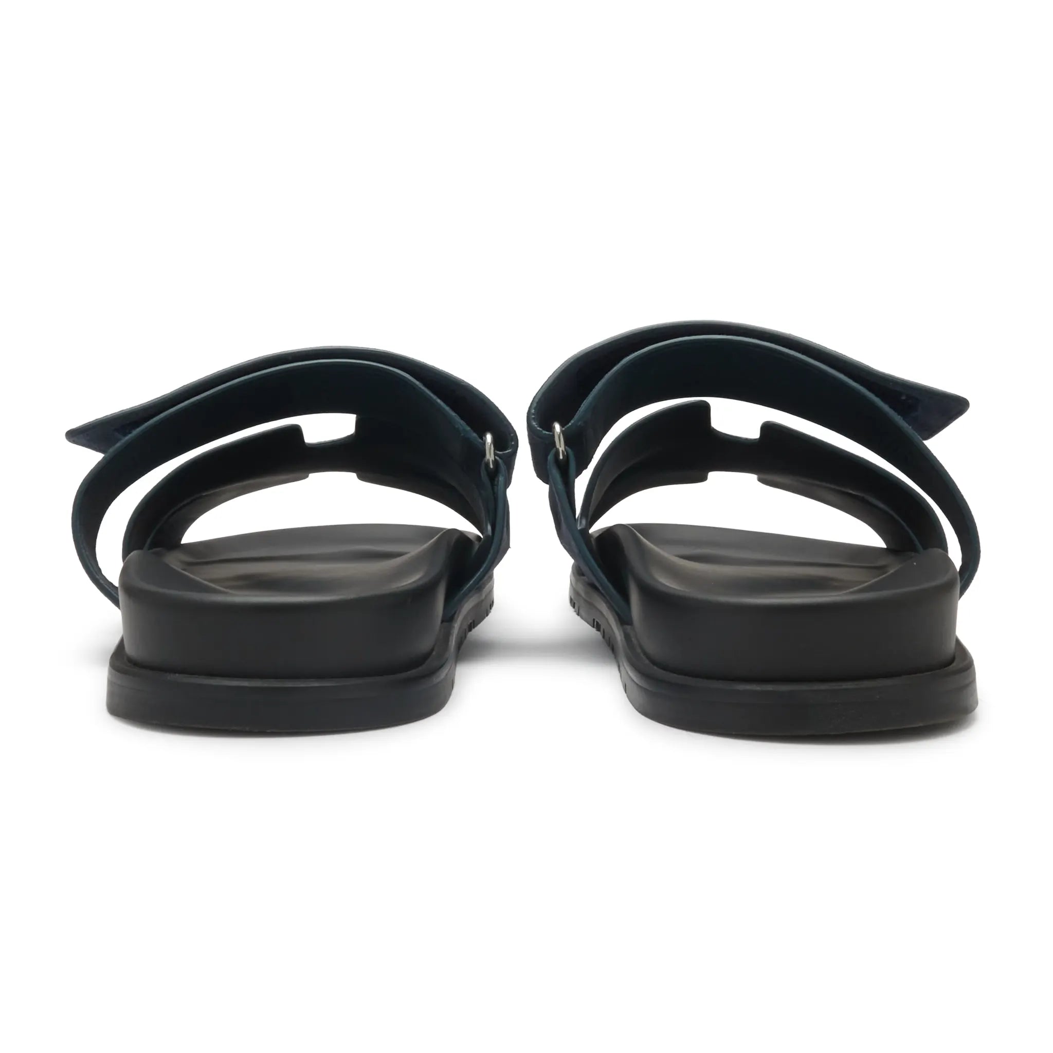 Back View of Preloved - Hermes Paris Chypre Suede Blue Sandals