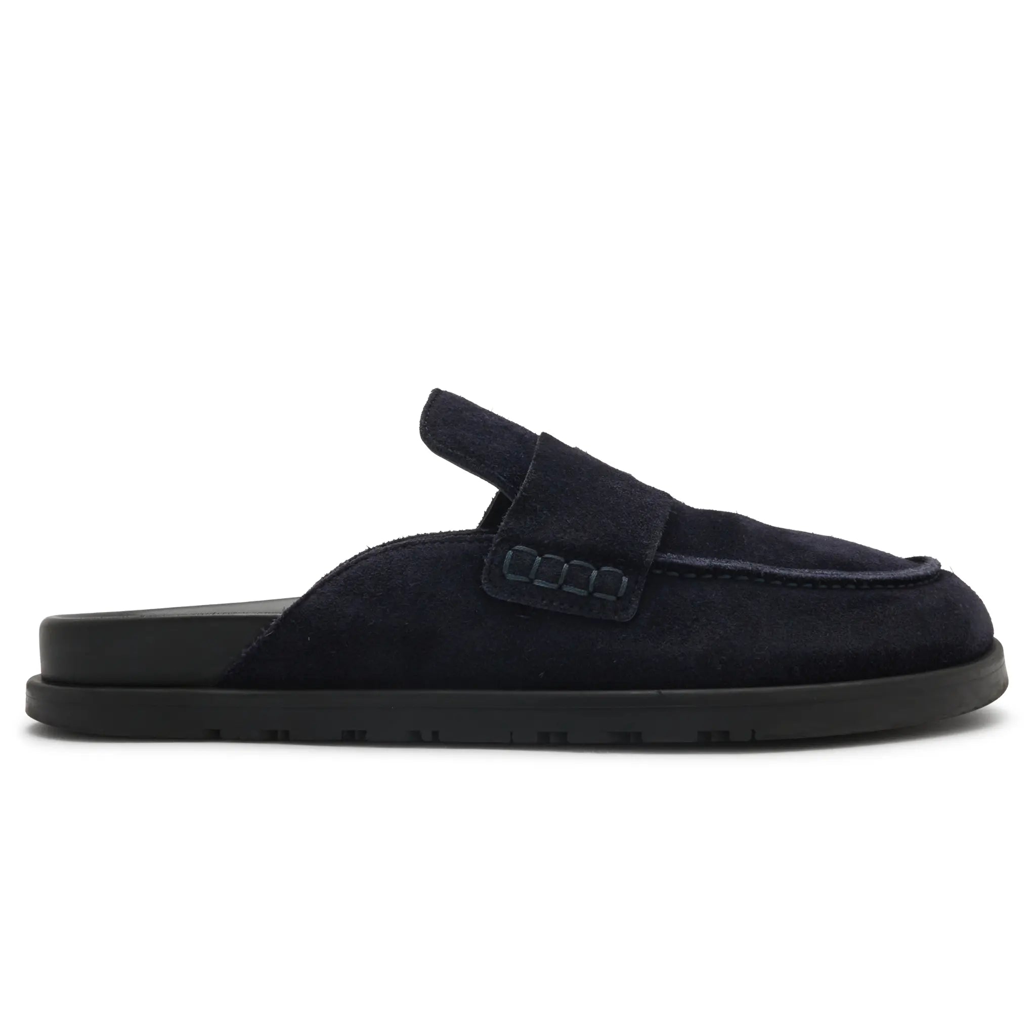 Side View of Preloved - Hermes Paris Go Ocean Blue Mules H231745ZHV9
