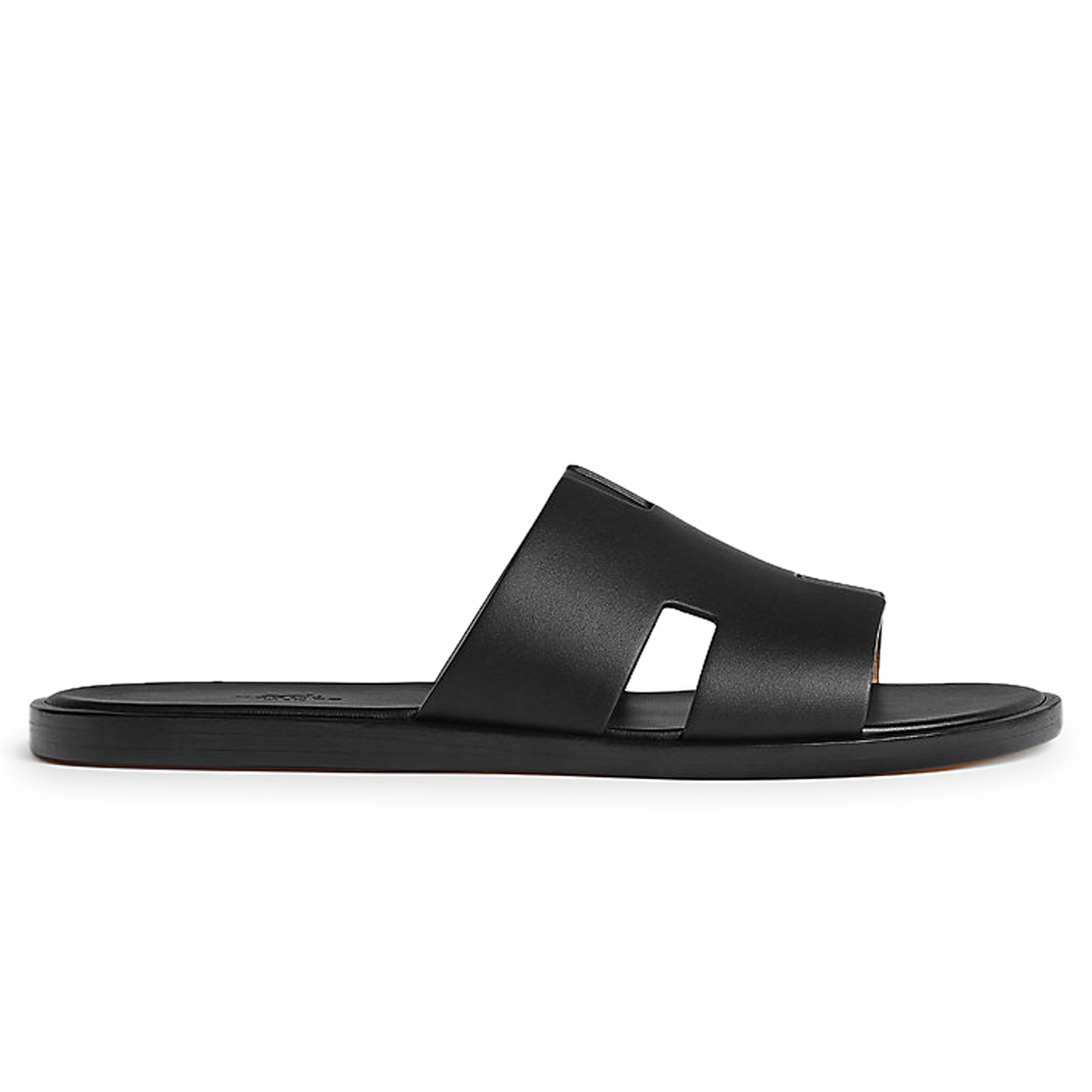 Front View of Preloved - Hermes Paris Izmir Black Sandal H041141ZH01395
