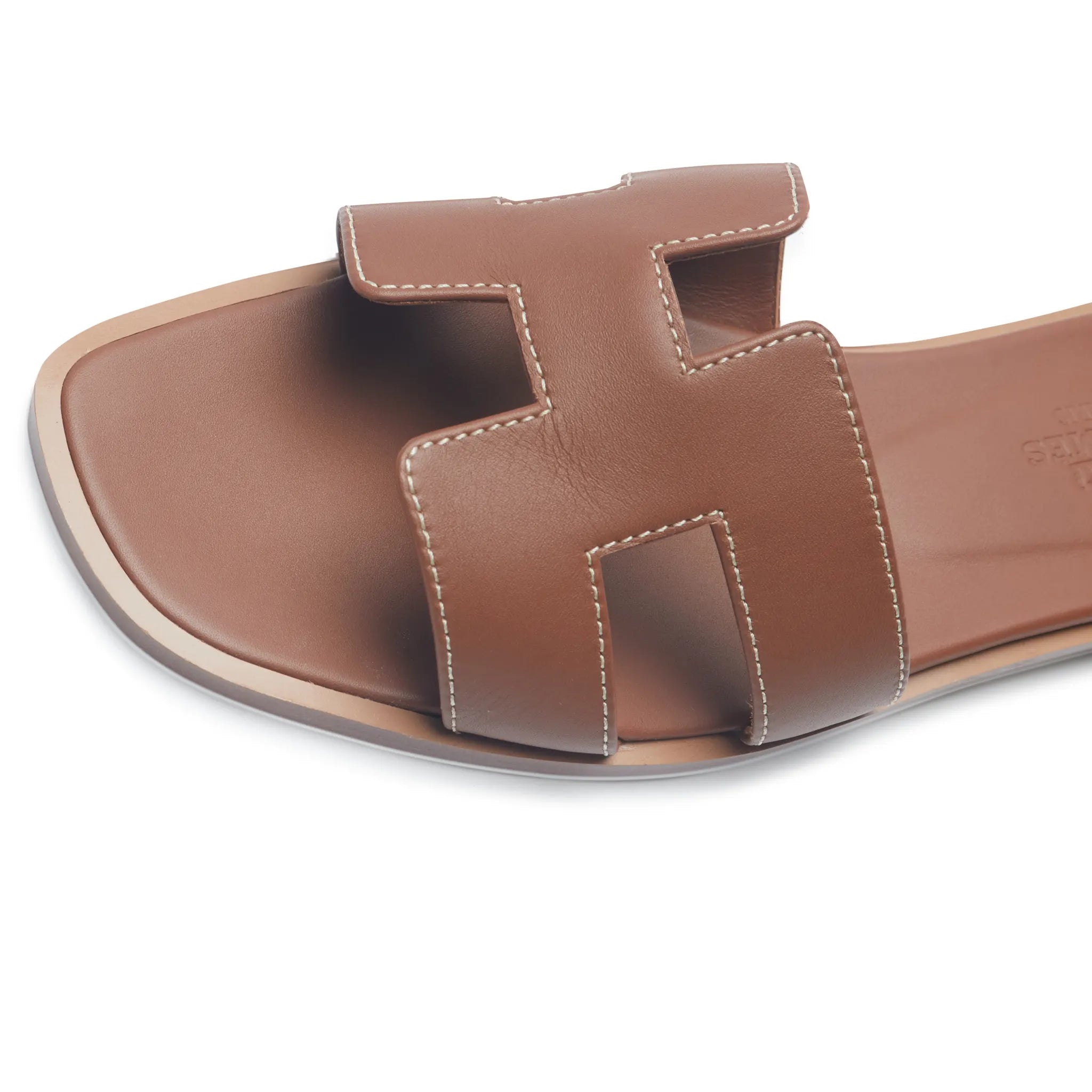 Detailed View of Preloved - Hermes Paris Oran Gold Sandal H021056ZV03