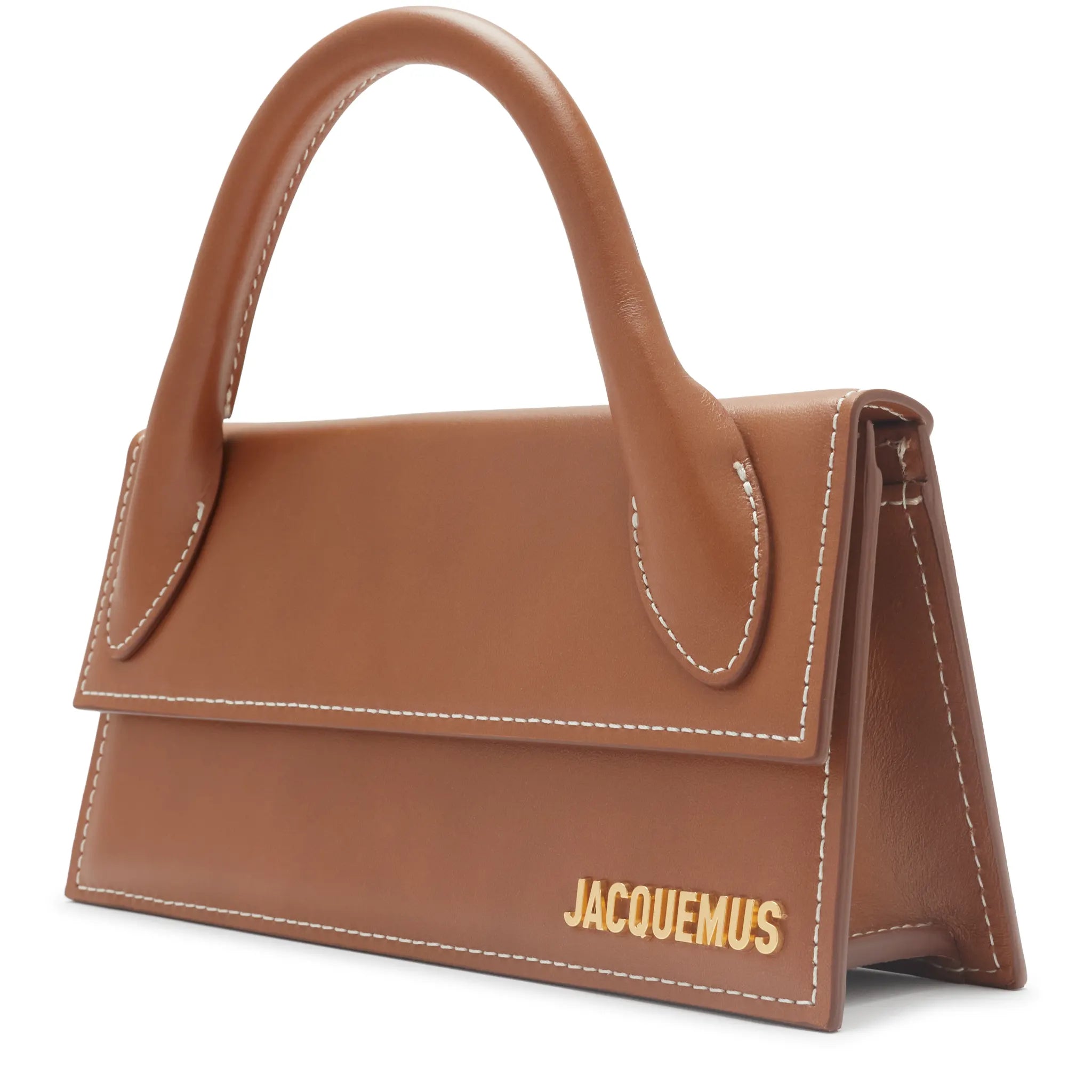 Front Side View of Preloved - Jacquemus Long Chiquito Signature Light Brown Handbag BAW00004AC01C04811