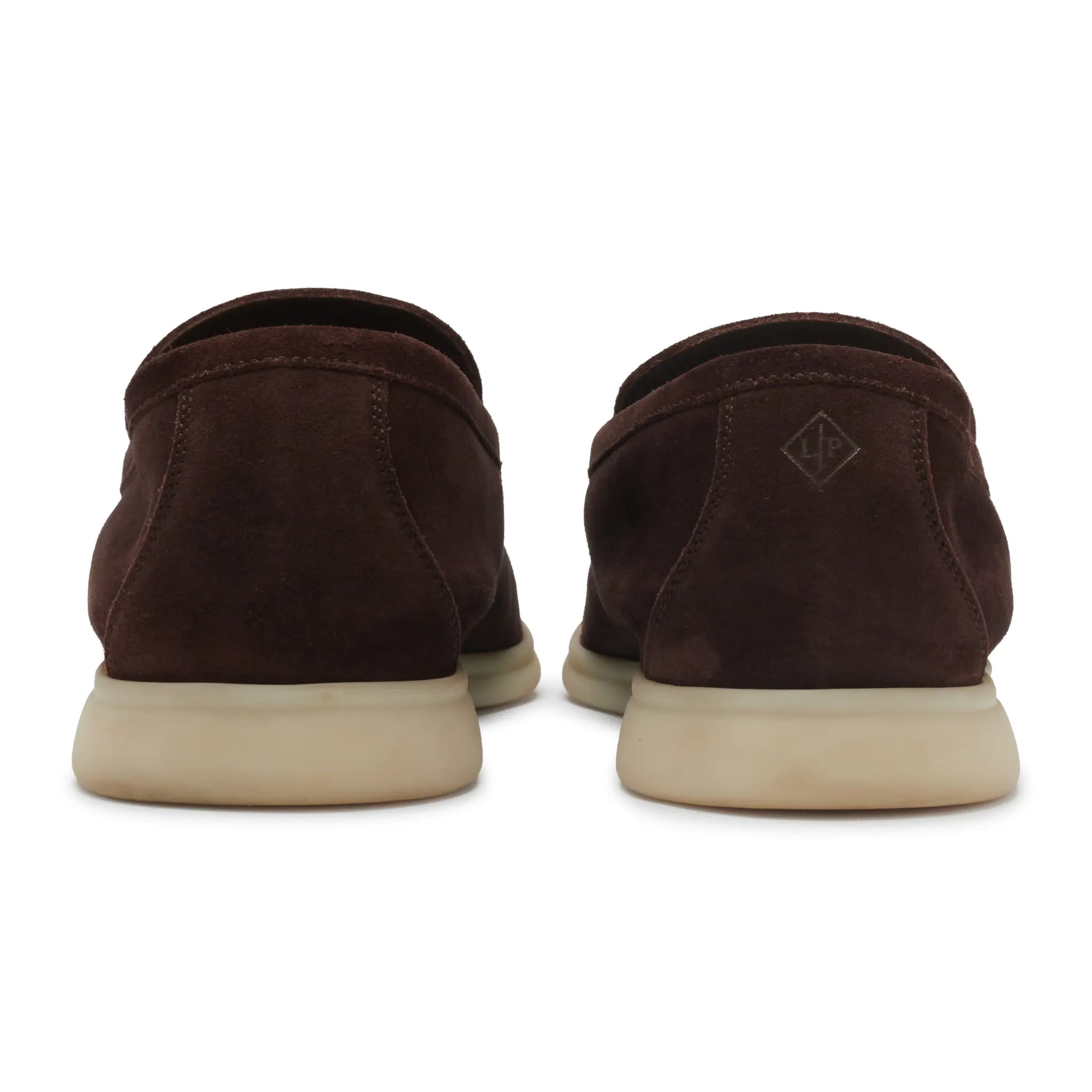 Back View of Preloved - Loro Piana Summer Walk Suede Chocolate Loafers
