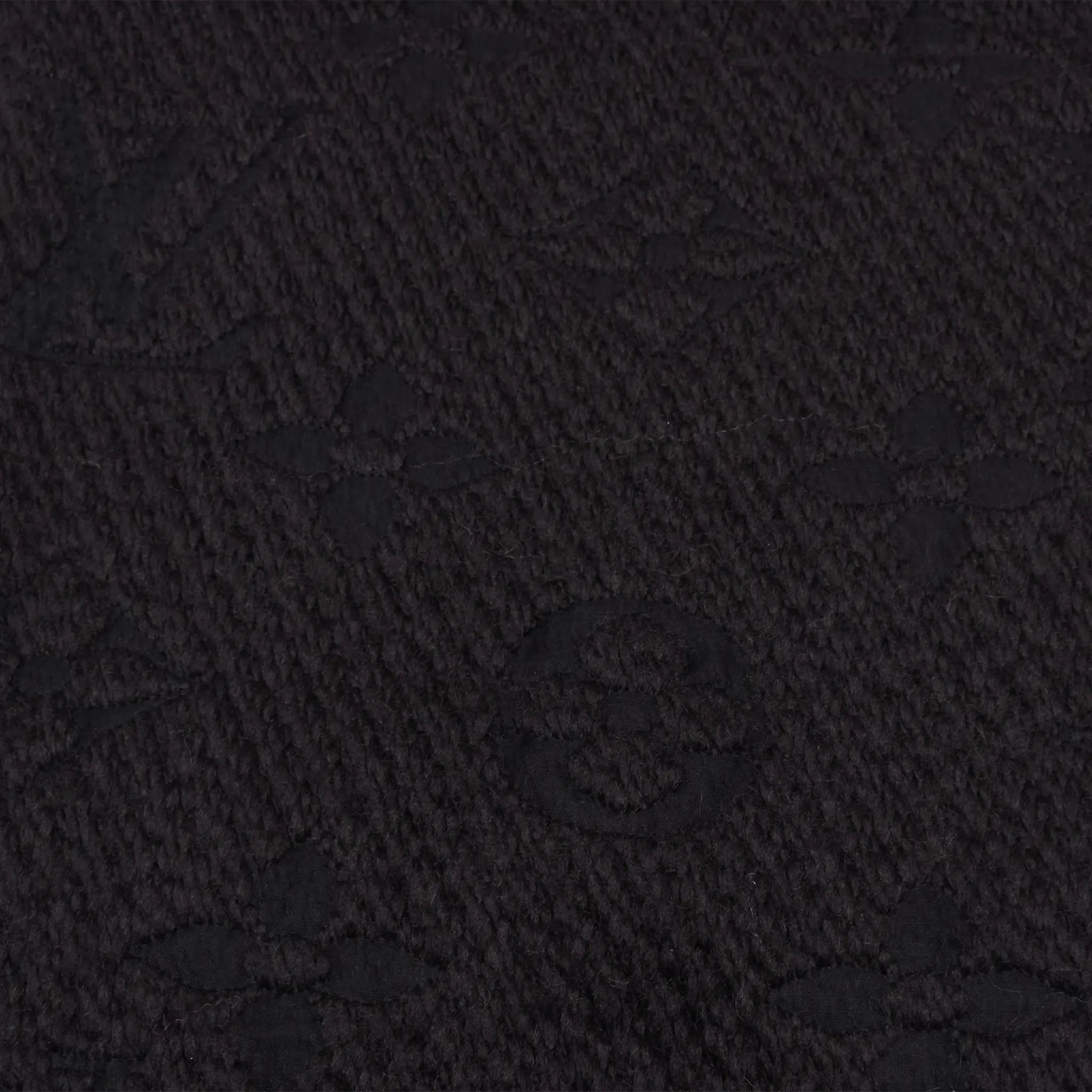Detailed View of Preloved - Louis Vuitton Logomania Wool Black Scarf