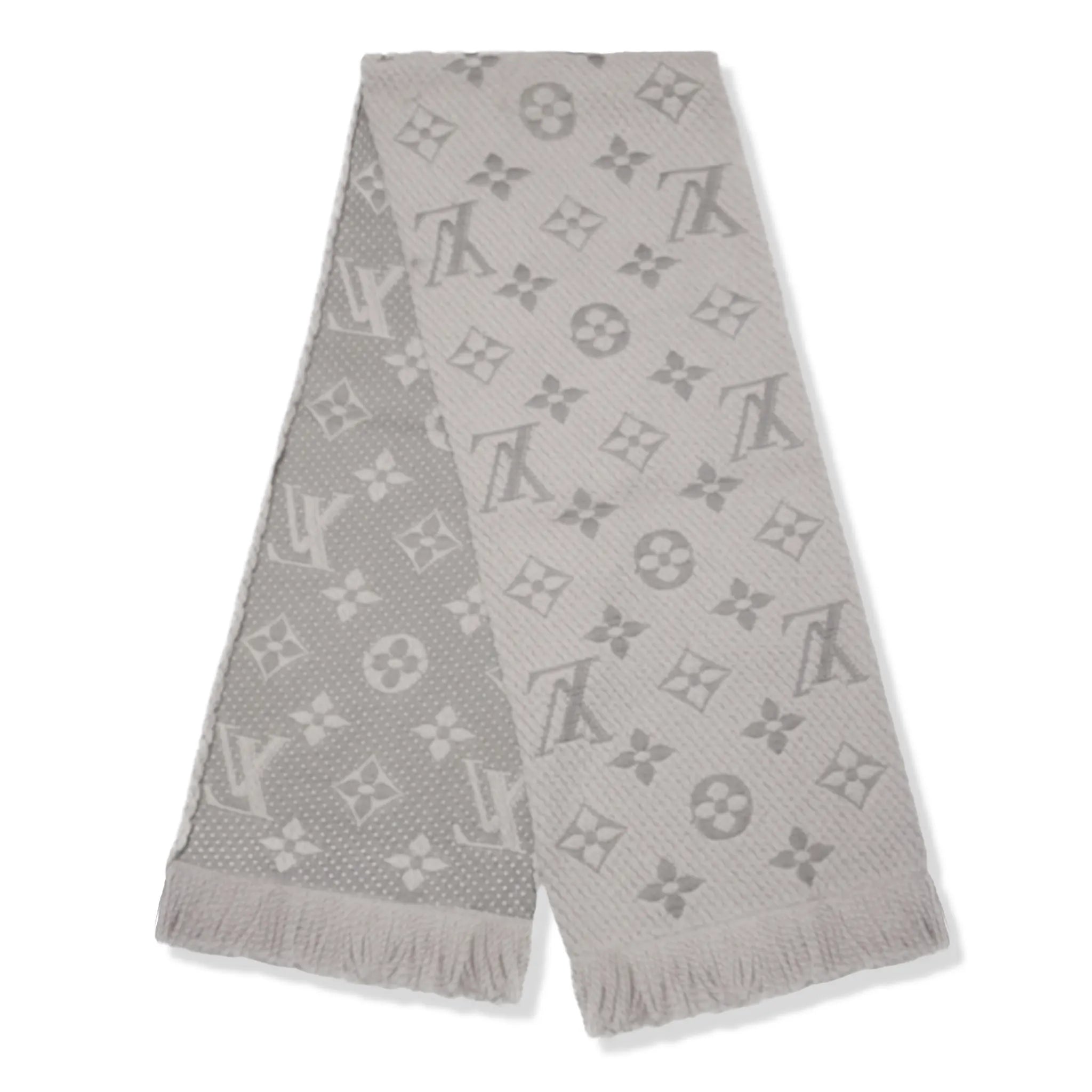 Preloved - Louis Vuitton Logomania Wool Grey Scarf