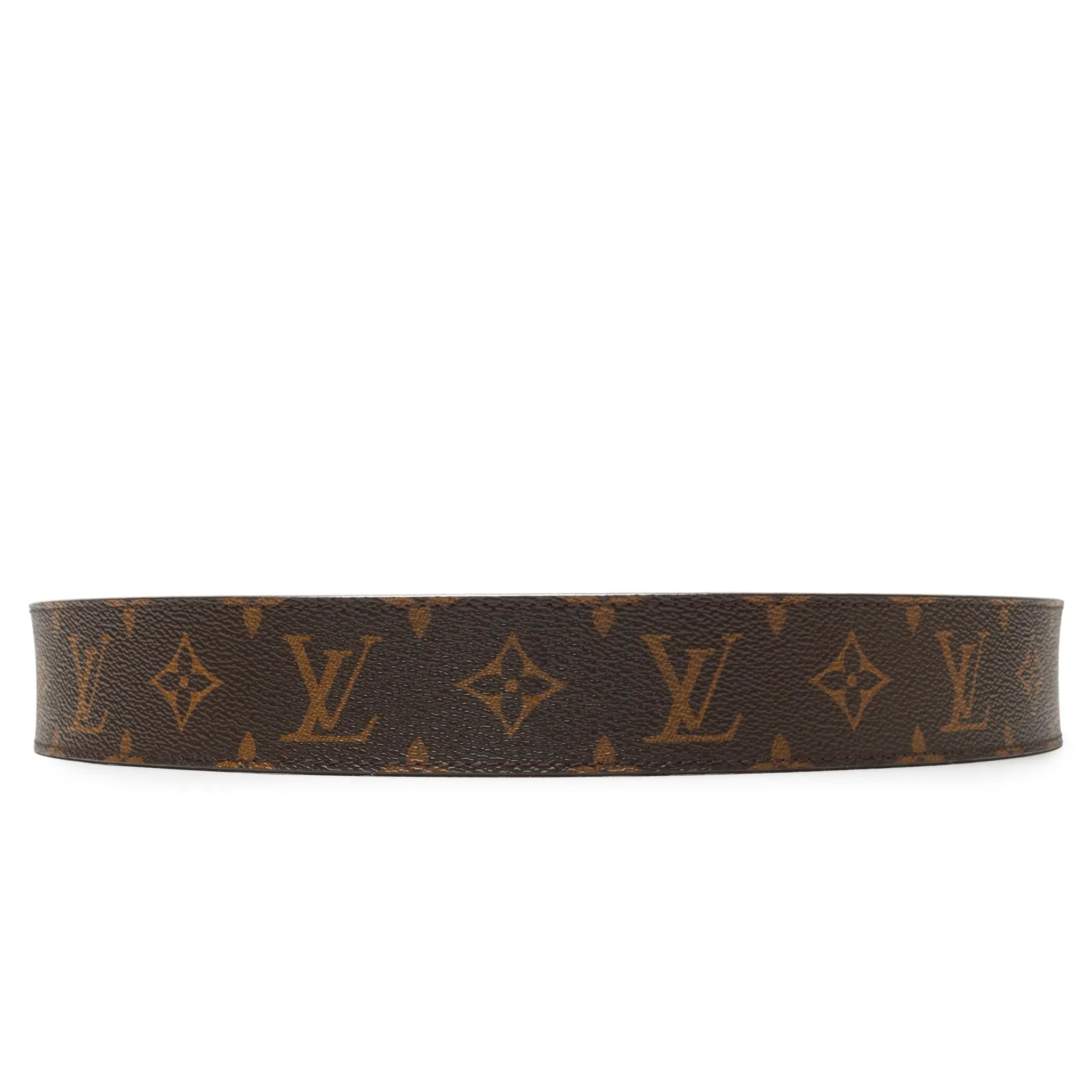 Back View of Preloved - Louis Vuitton LV Initiales Monogram 40mm Brown Belt M9608