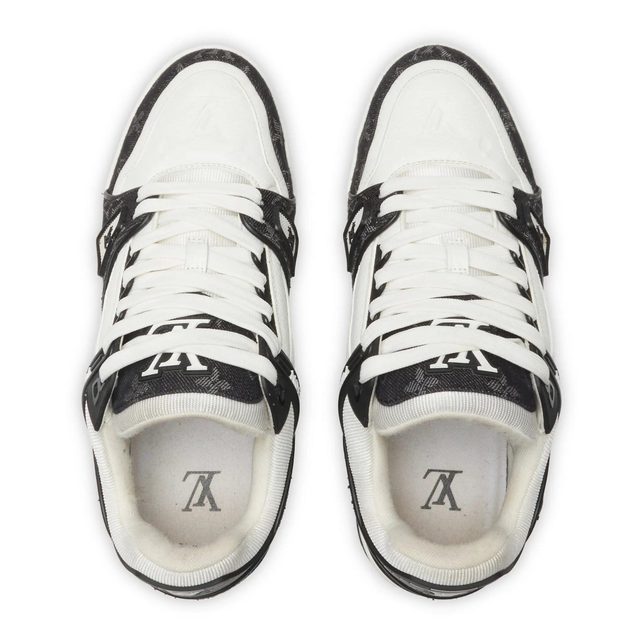 Upper View of Preloved - Louis Vuitton LV Monogram Black Denim Sneaker 1A9JGB