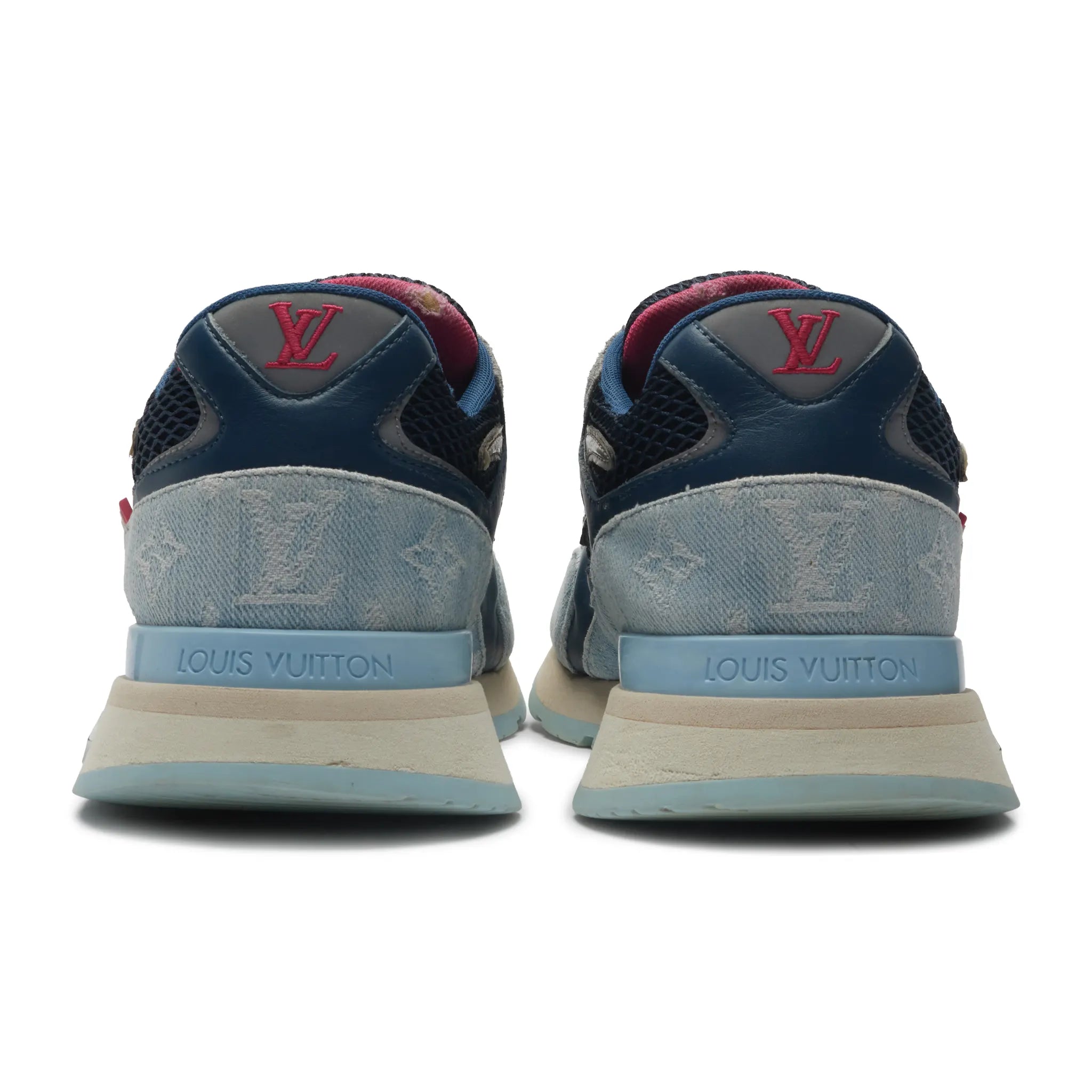 Back View of Preloved - Louis Vuitton LV Run Away Blue Sneaker 1abfci