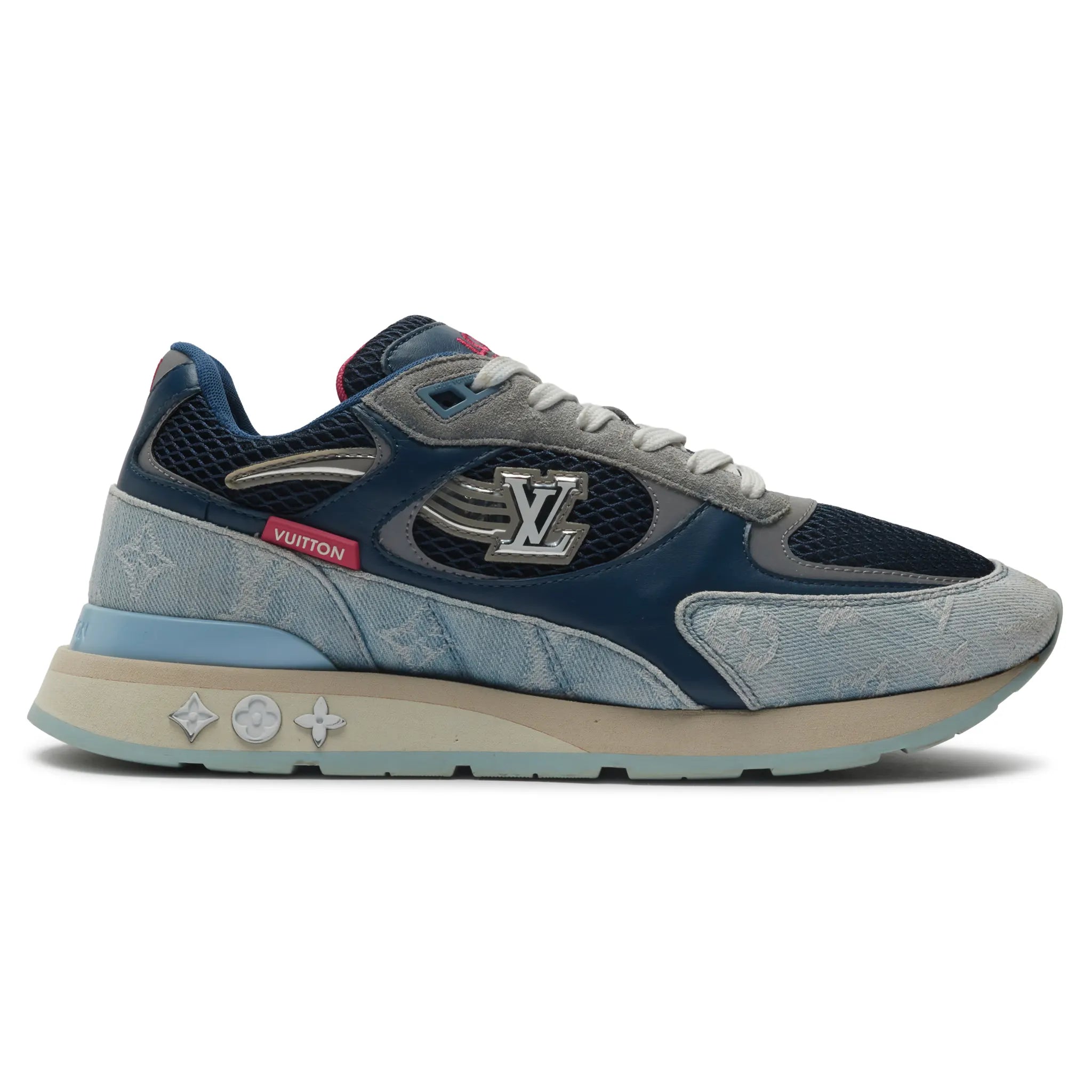 Side View of Preloved - Louis Vuitton LV Run Away Blue Sneaker 1abfci