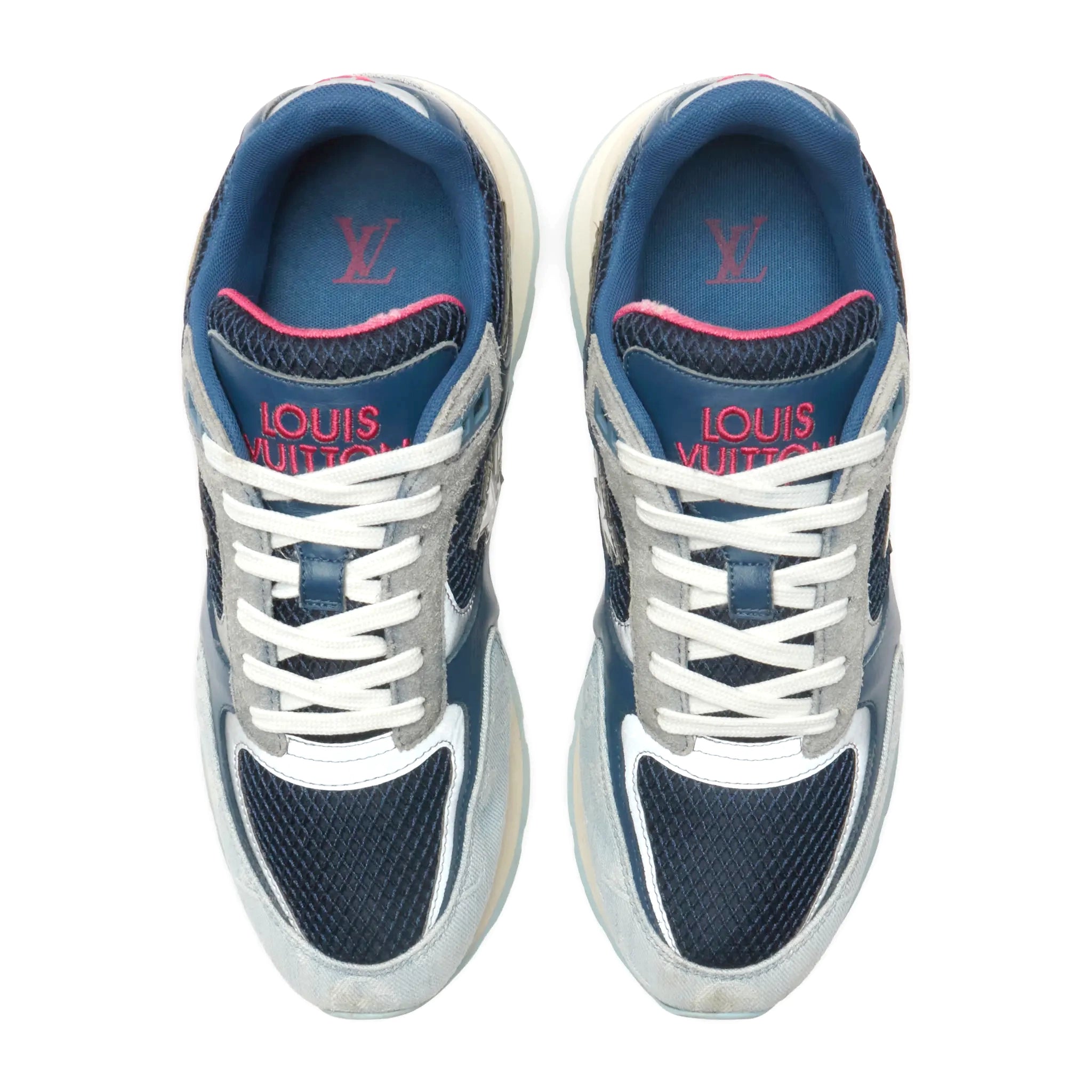 Upper View of Preloved - Louis Vuitton LV Run Away Blue Sneaker 1ABFCI