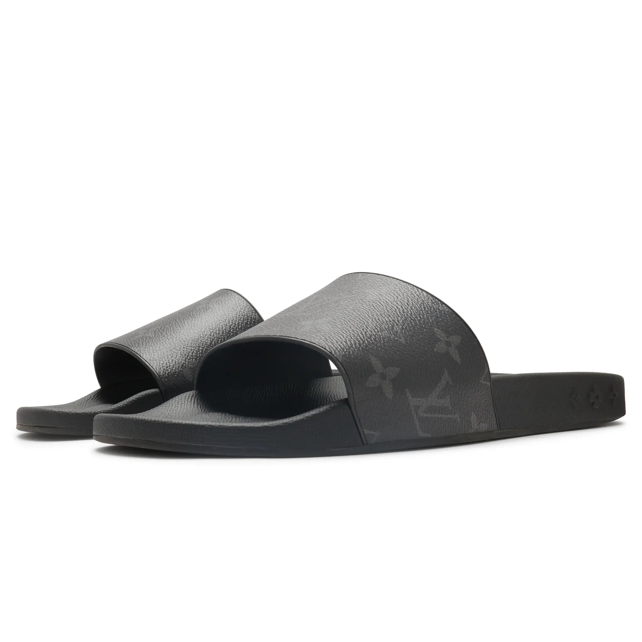 Front Side View of Preloved - Louis Vuitton Monogram Eclipse Slides 1A3PRW