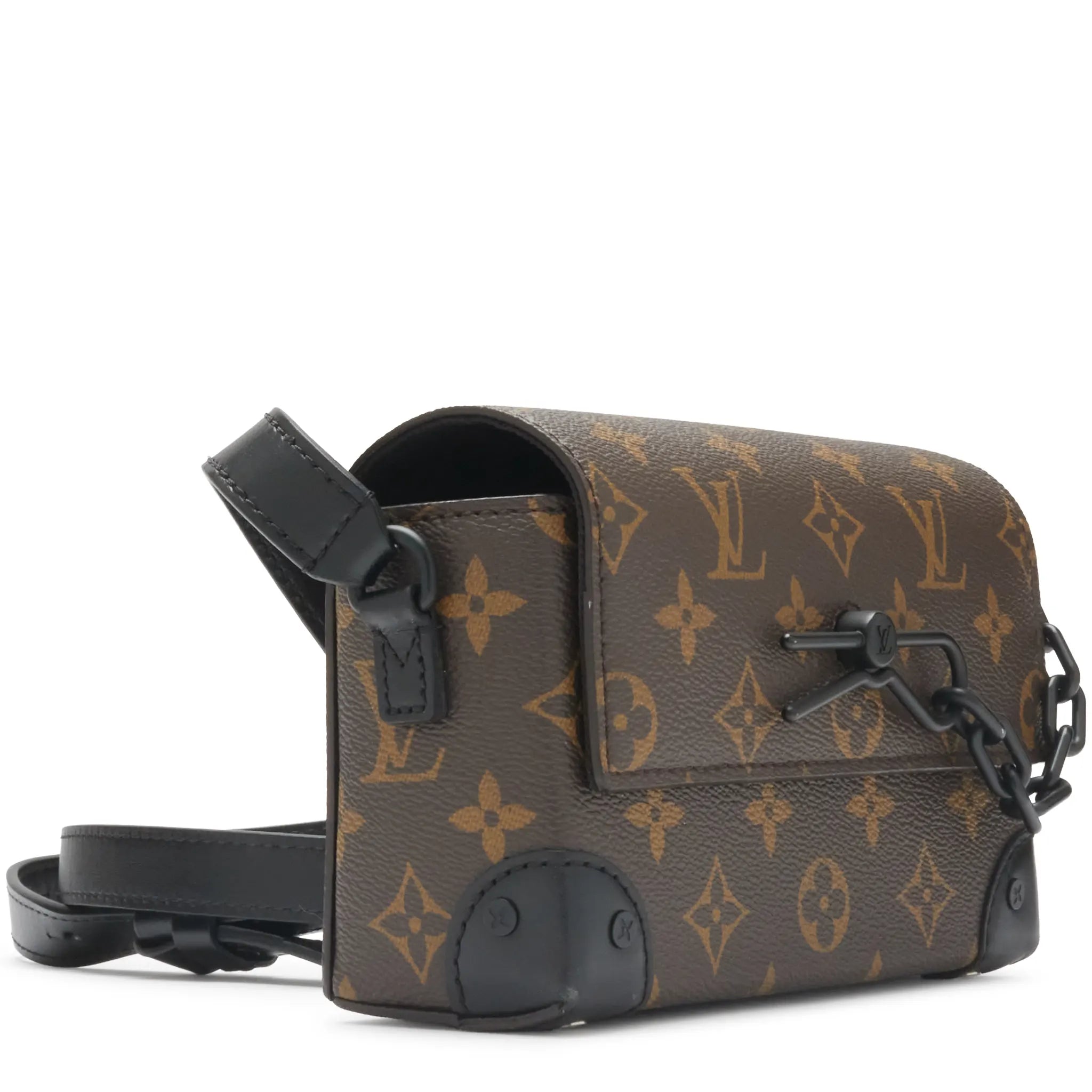 Front Side View of Preloved - Louis Vuitton Steamer Monogram Macassar Canvas Wearable Wallet