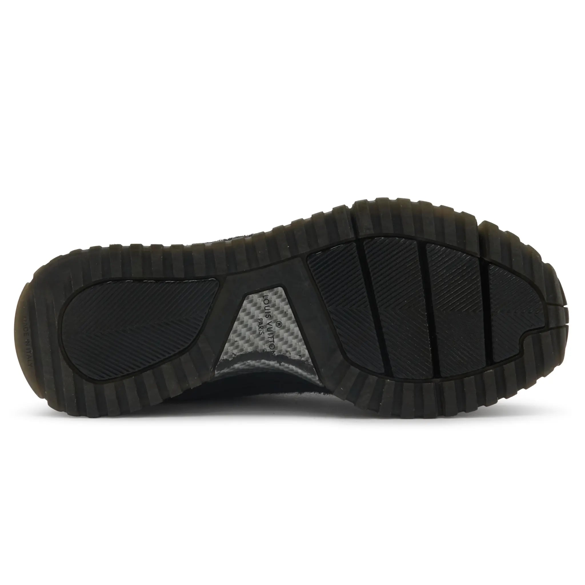 Sole View of Preloved - Louis Vuitton V.N.R Low Black Knit Sneaker 1A5SBX