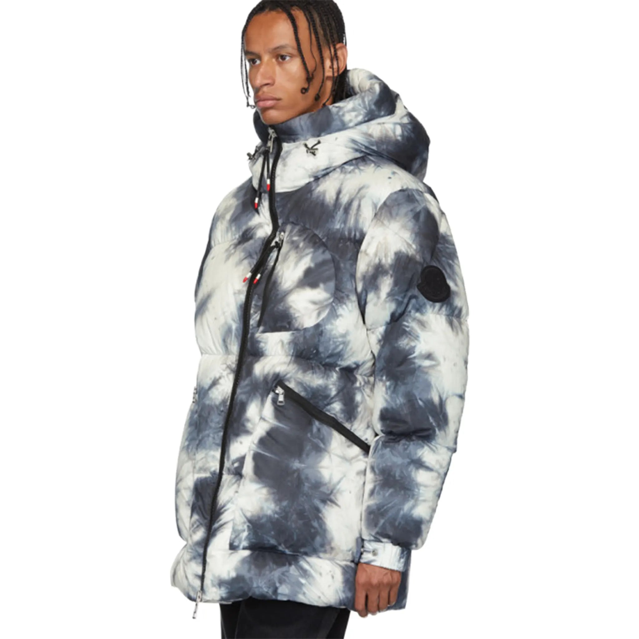 Front Side View of Preloved - Moncler Genius 2 Juele 1952 White and Black Down Parka Jacket