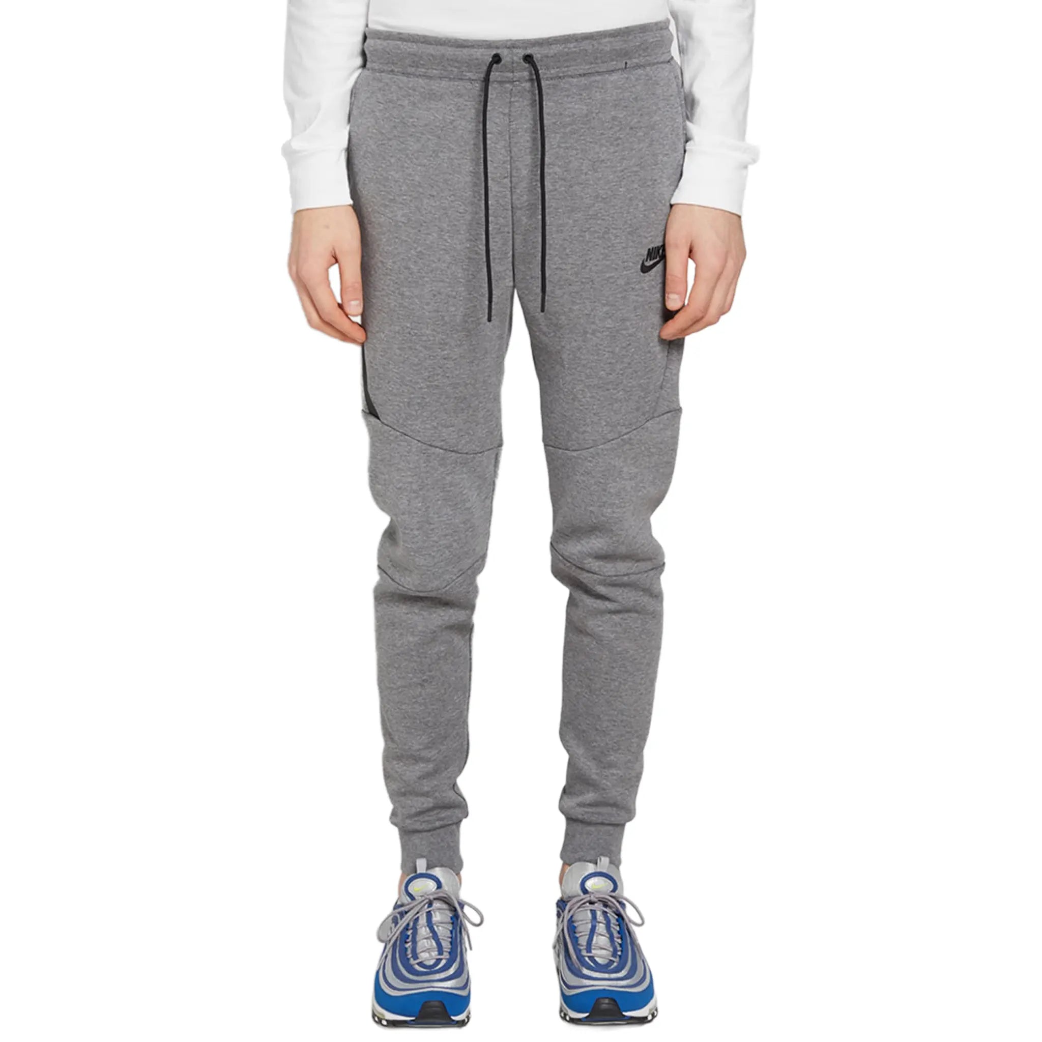 Front View of Preloved - Nike Tech Fleece Carbon Heather Grey Tracksuit  805144-091|805162-091