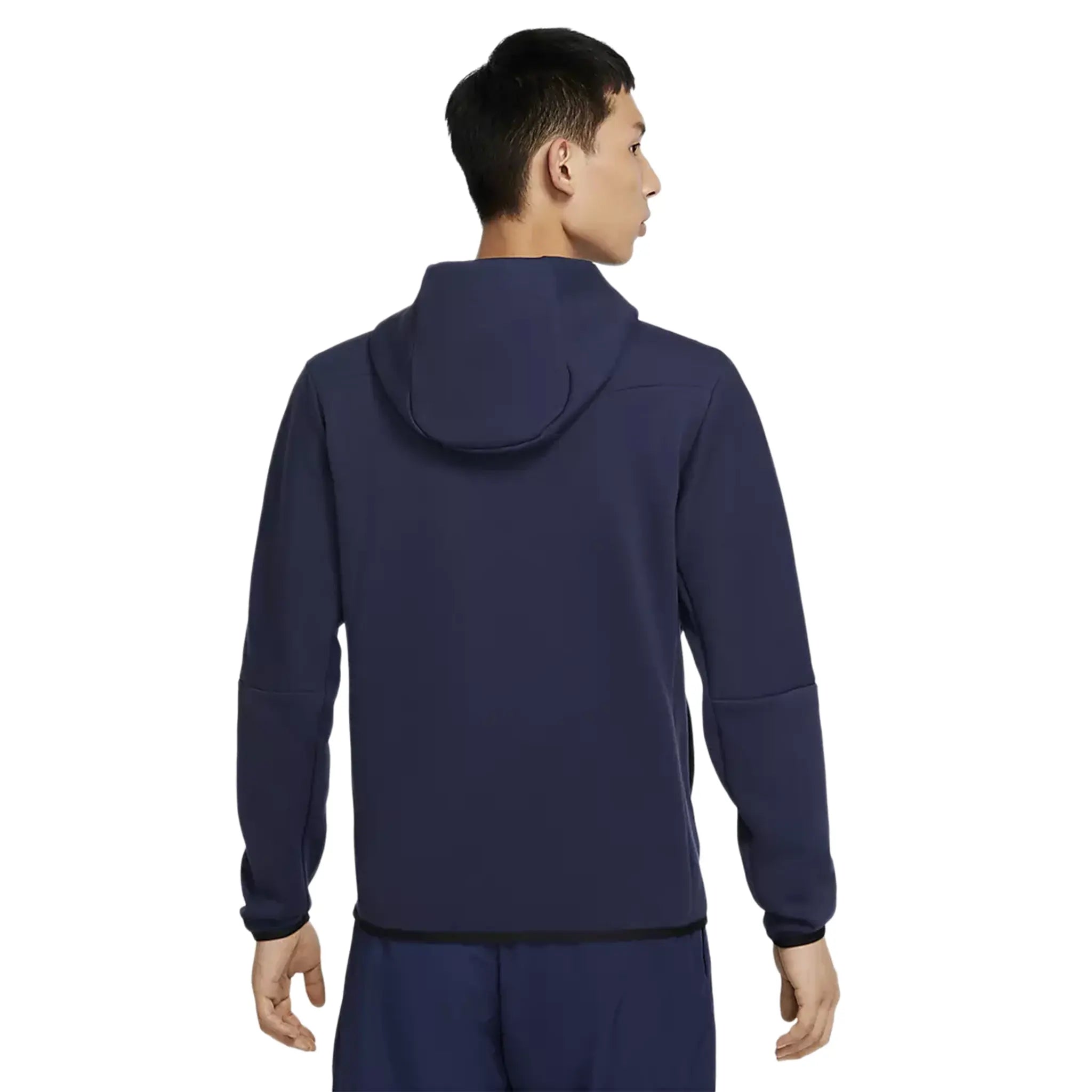 Back View of Preloved - Nike Tech Fleece Navy Hoodie CU4495-410 | CU4489-410