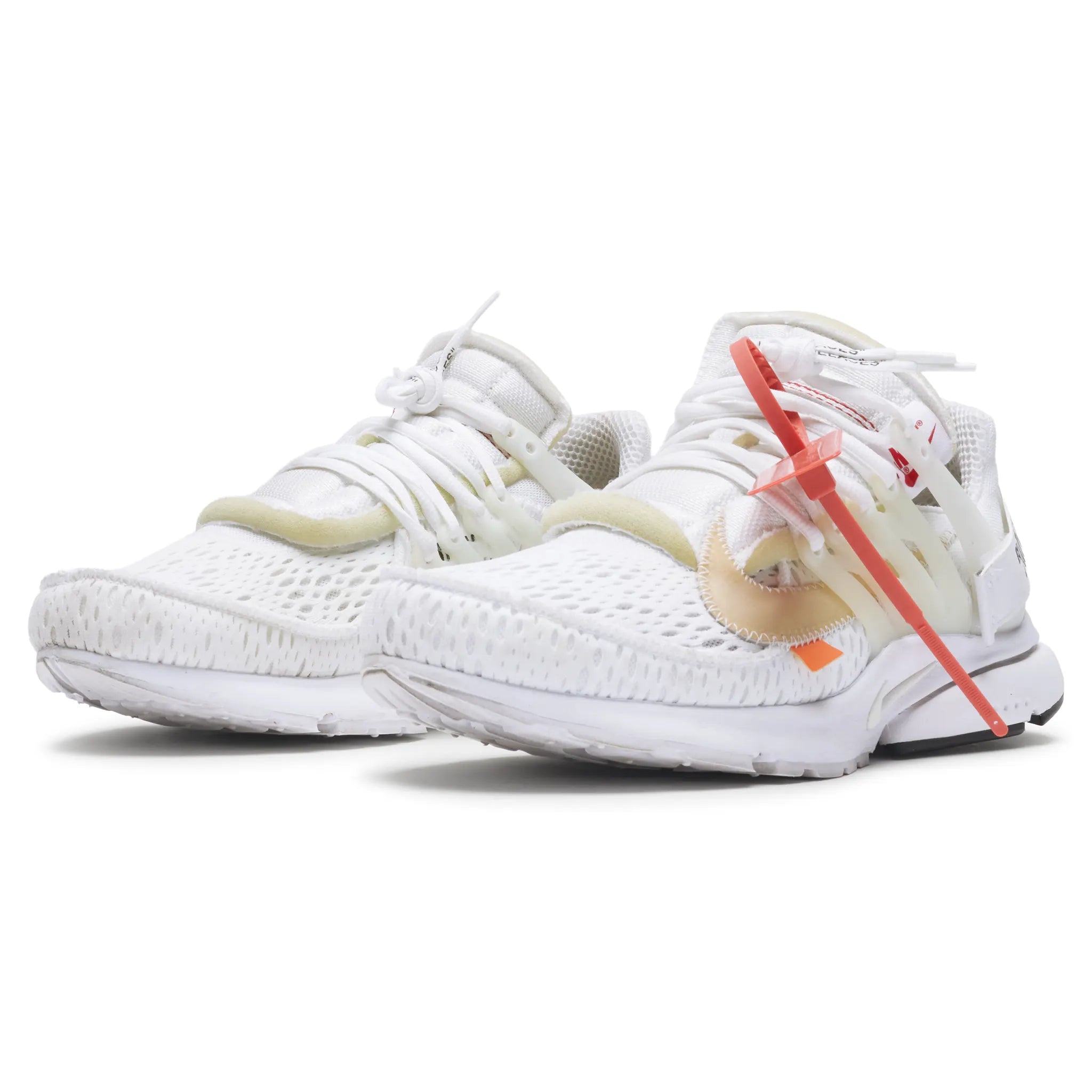 Front Side View of Preloved - Nike x Off White Air Presto Triple White AA3830-100