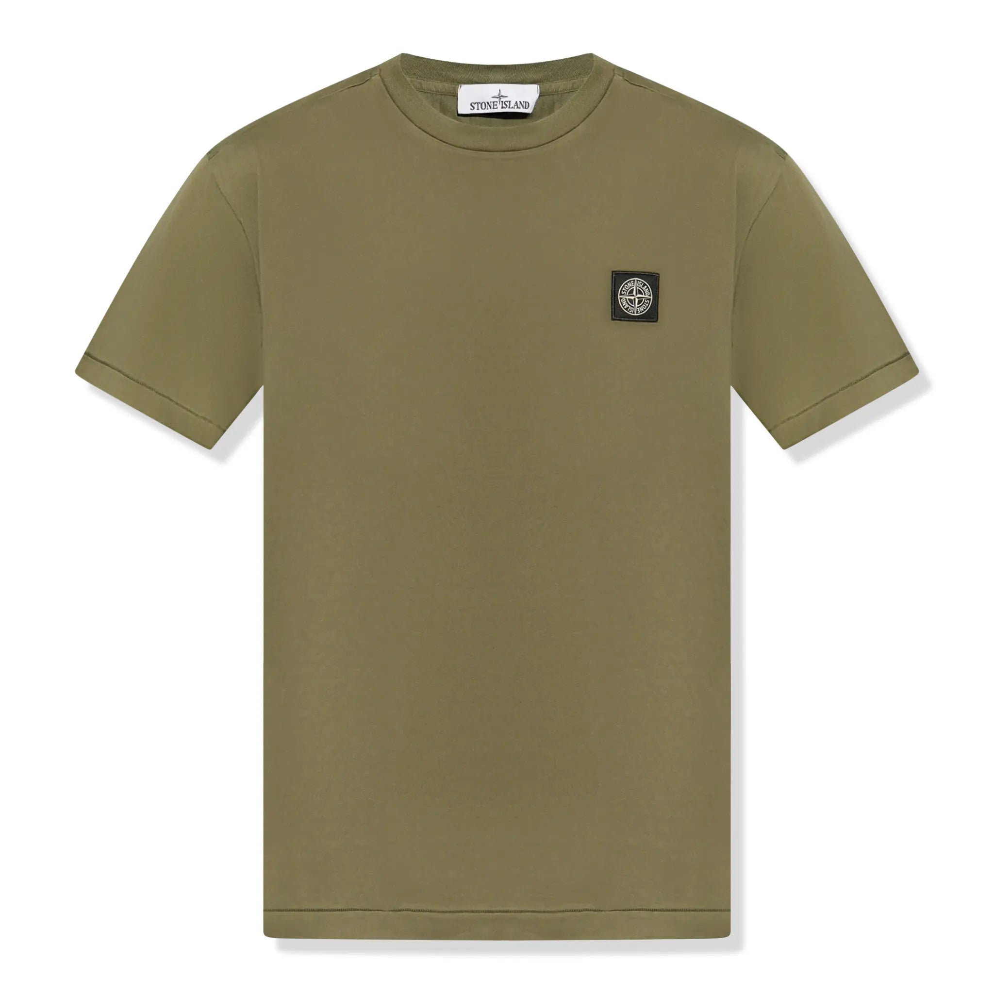 Preloved - Stone Island Patch Logo Khaki T-Shirt
