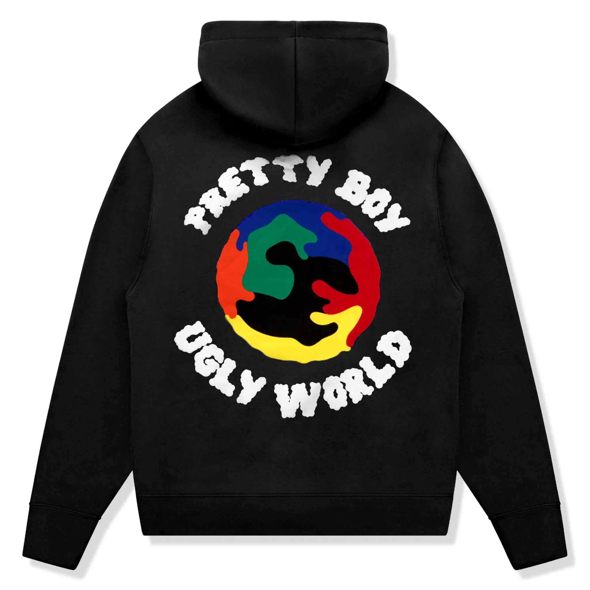 Back View of Pretty Boy Ugly World Black Hoodie 53314403350