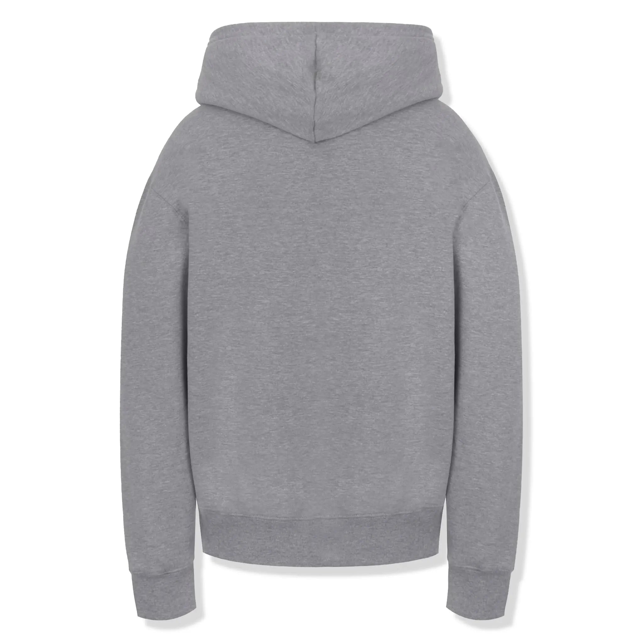 Back View of Pretty Girl Ugly World Bubble Print Grey Hoodie (W) 78002310