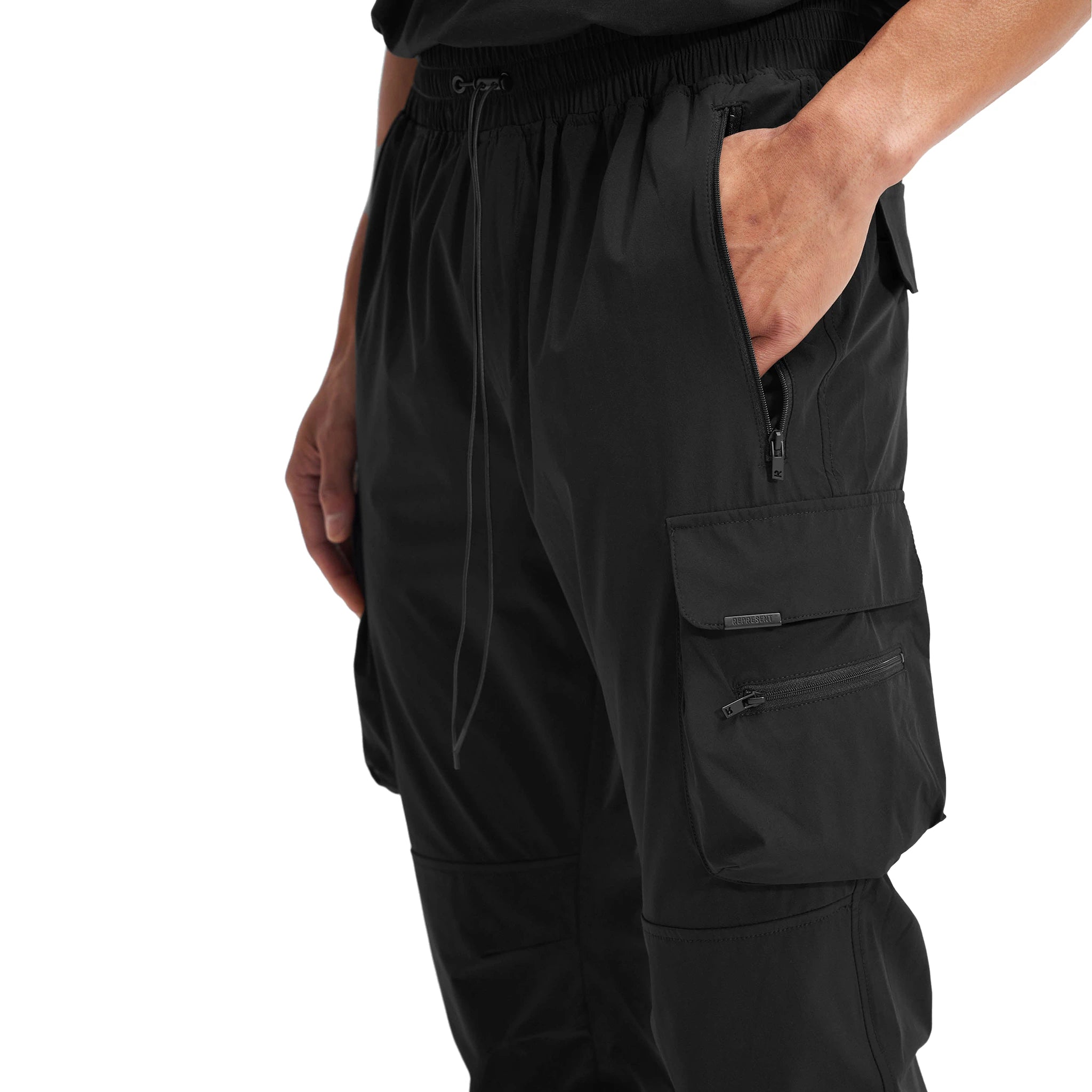 Pocket view of Represent 247 Black Cargo Pants
