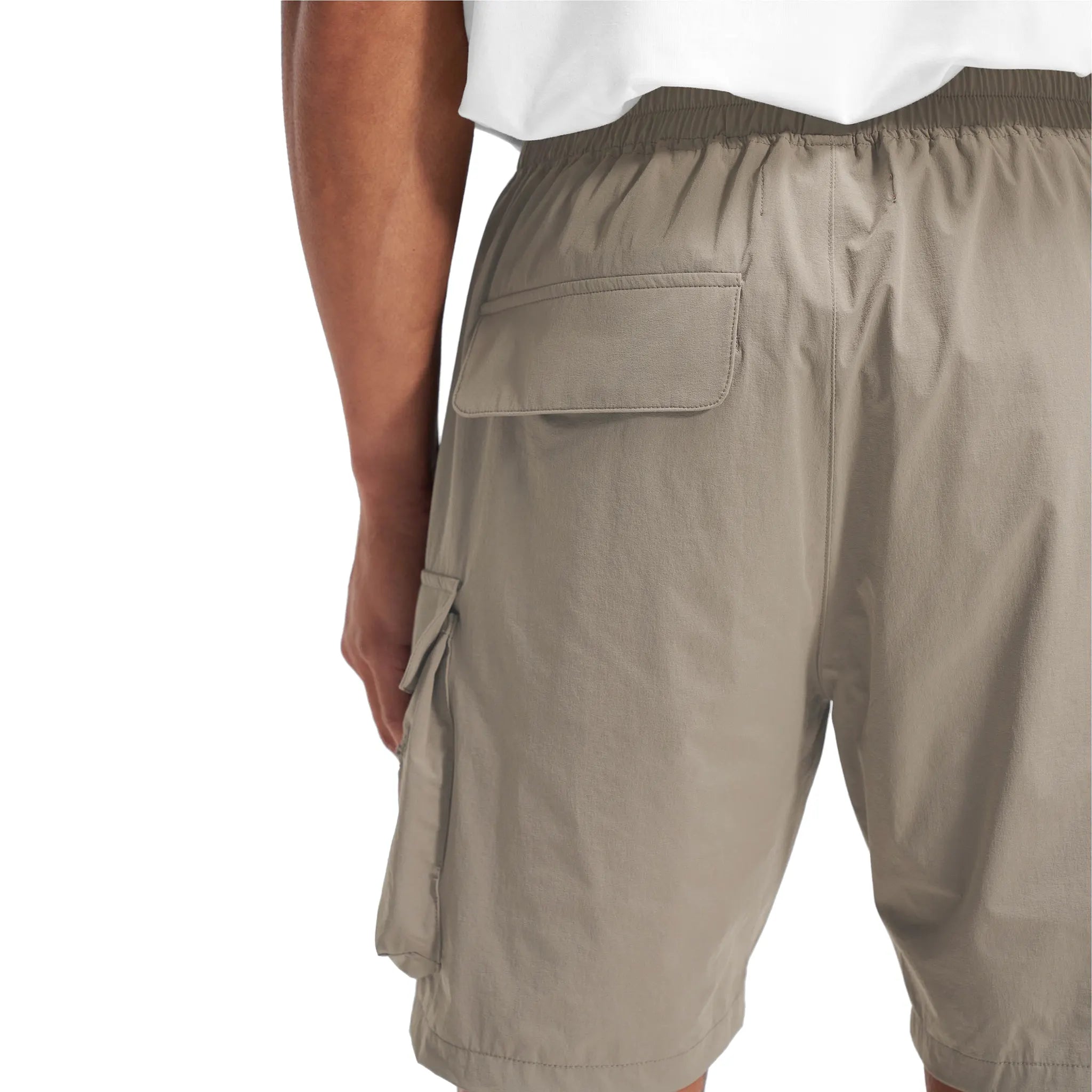 Back Detail view of Represent 247 Taupe Shorts M09048-38