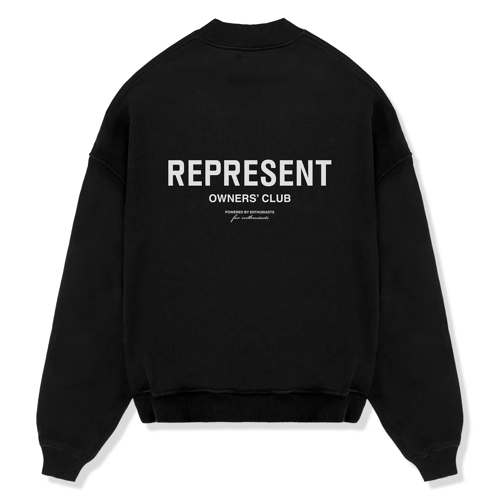 Back view of Represent Owners Club Black Sweatshirt M04159-01