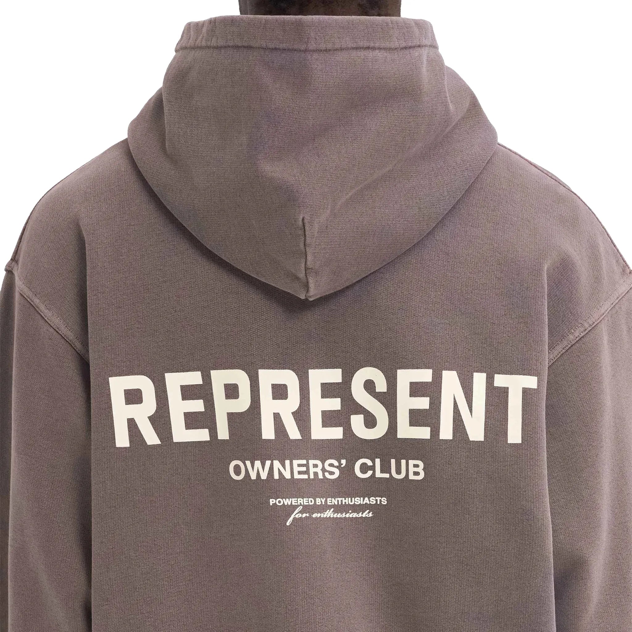 Back View of Represent Owners Club Fog Hoodie MH4004-292