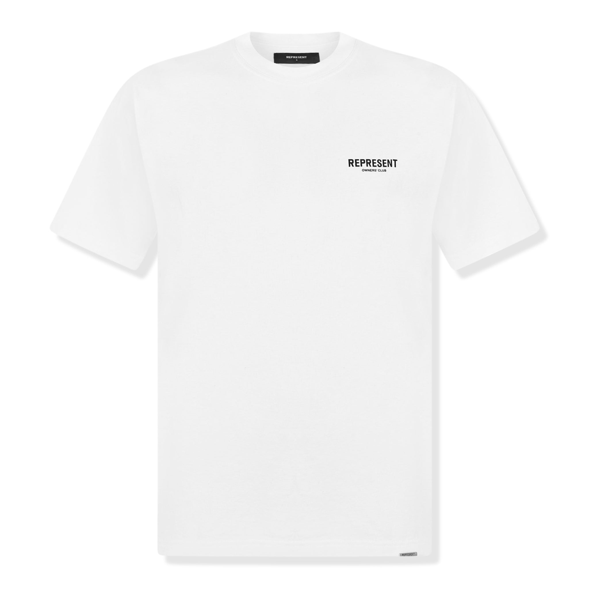 Front view of Represent Owners Club White T Shirt M05149-01
