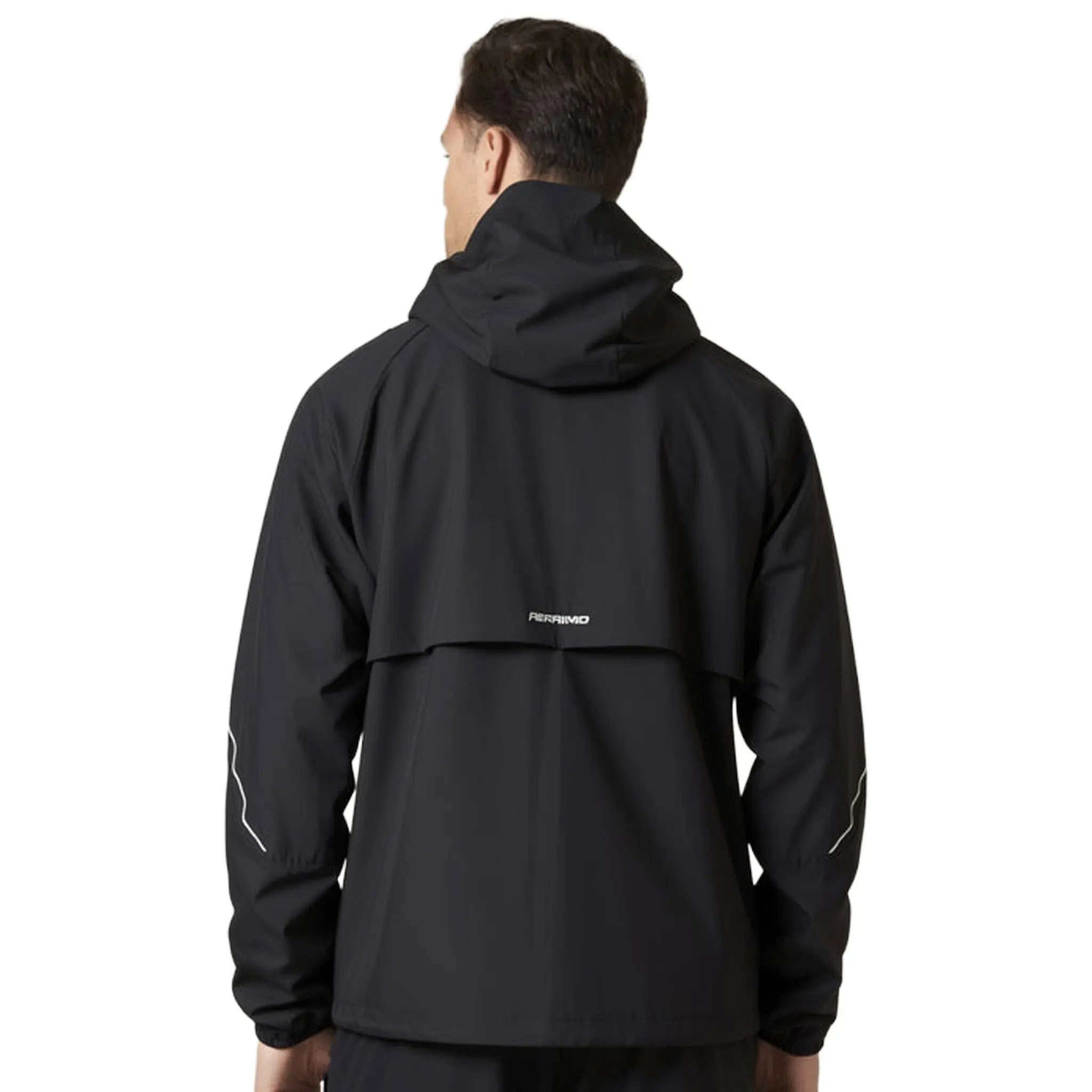 Back View of Reprimo Curve Black Onyx Windbreaker