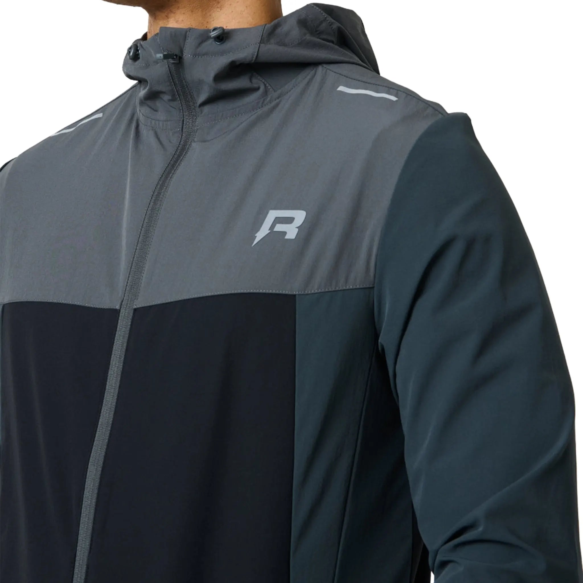 Detailed View of Reprimo Flight Slate Obsidian Windbreaker REP261-017