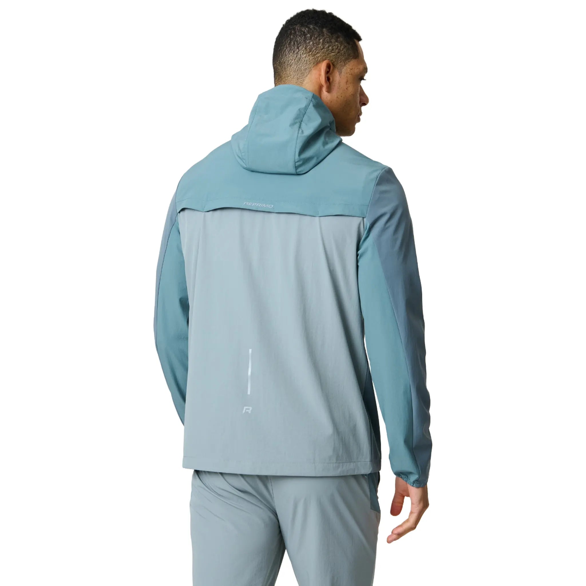 Back View of Reprimo Flight Tide Marble Windbreaker REP261-019
