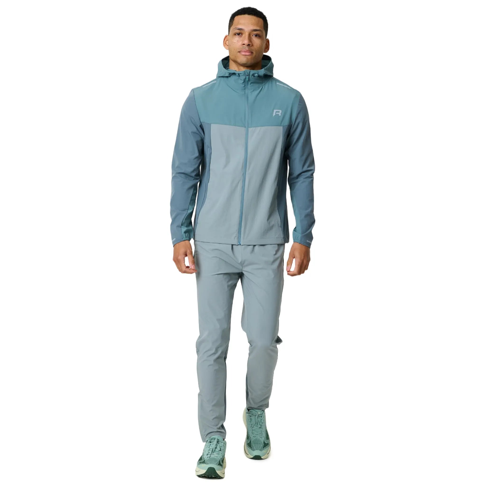 Model View of Reprimo Flight Tide Marble Windbreaker REP261-019