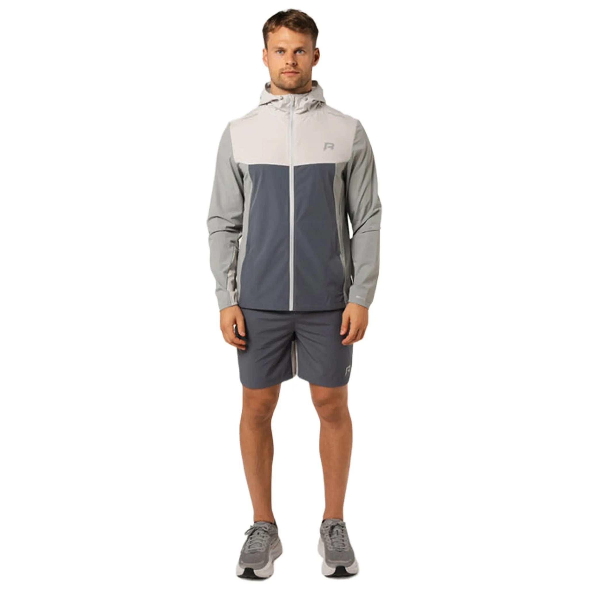 Front View of Reprimo Flight Turbulence Vapour Blue Windbreaker