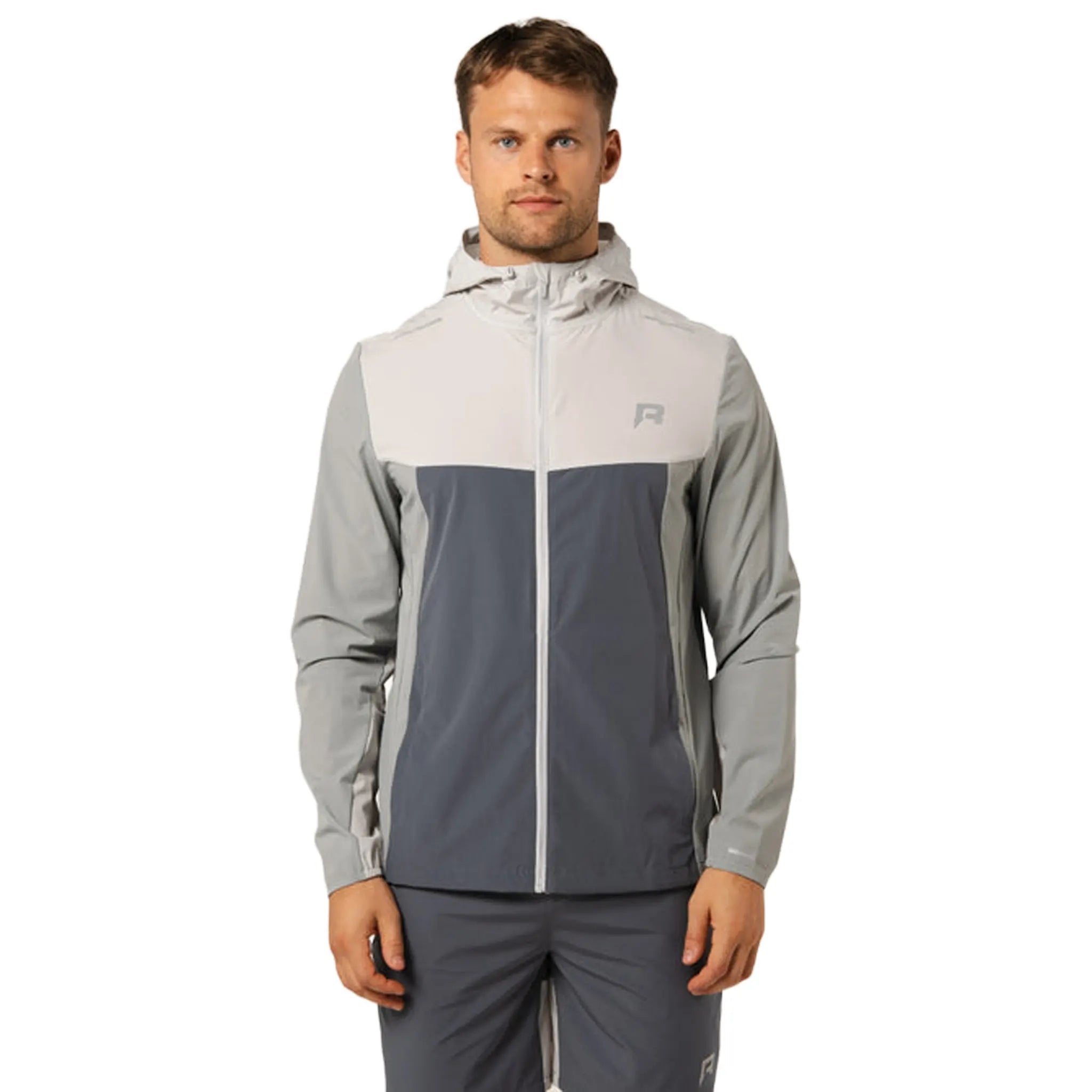 Front View of Reprimo Flight Turbulence Vapour Blue Windbreaker