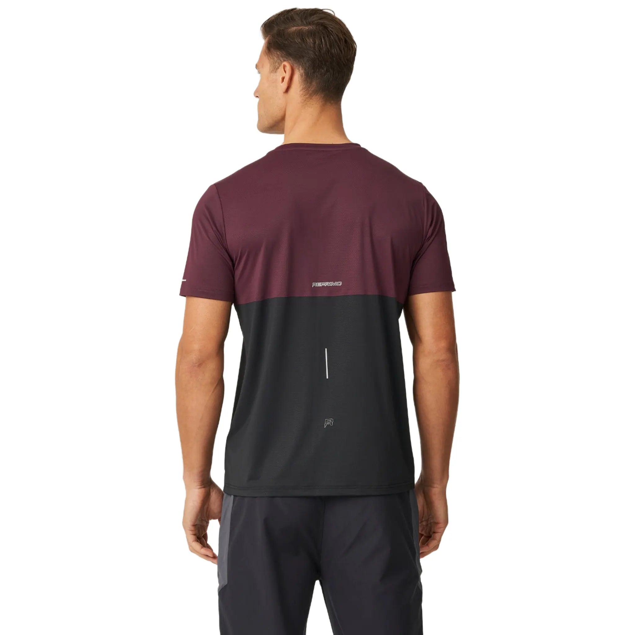 Back View of Reprimo Impact Burgundy Obsidian T Shirt REP254-294