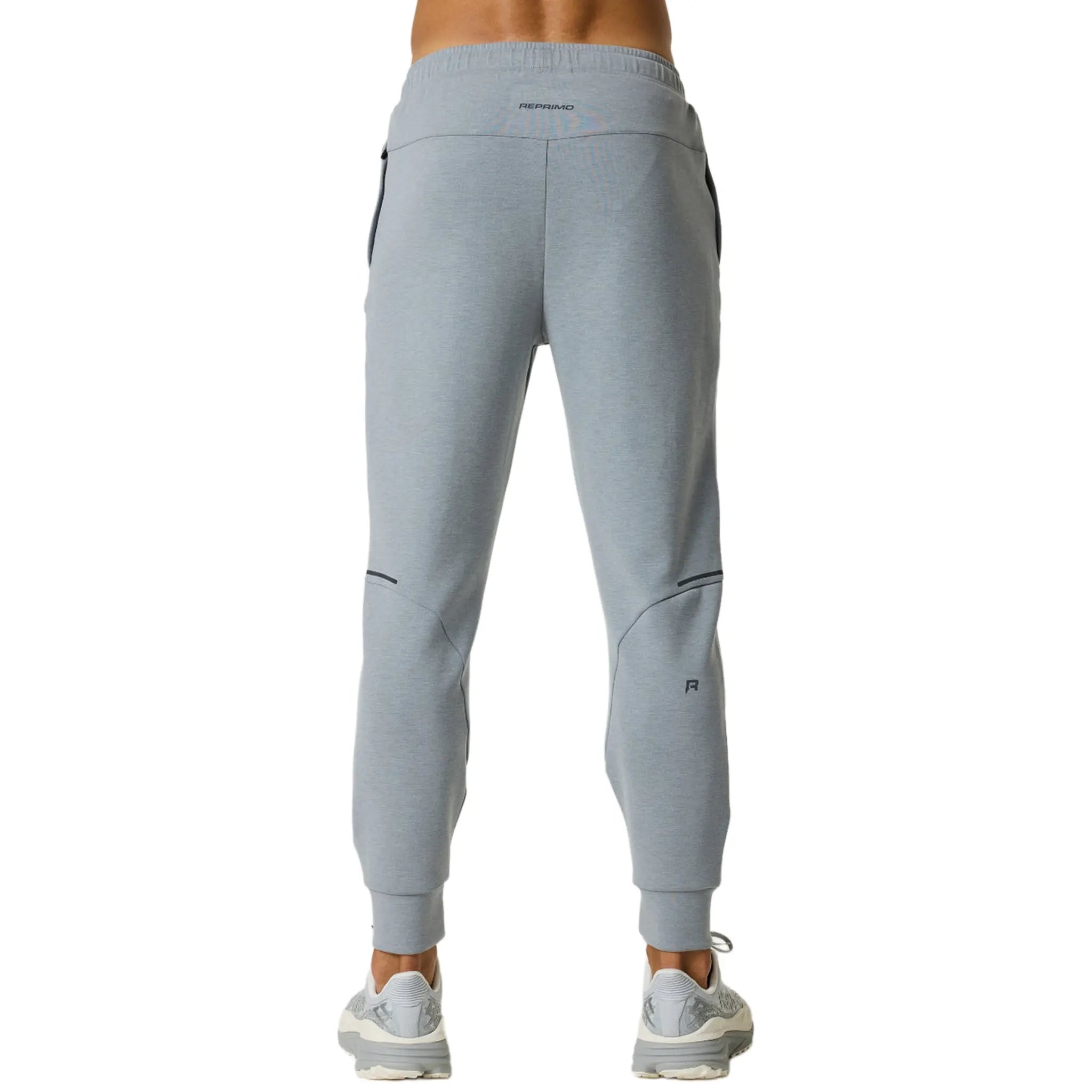 Back View of Reprimo Motion Grey Marl Sweatpants REP254-245