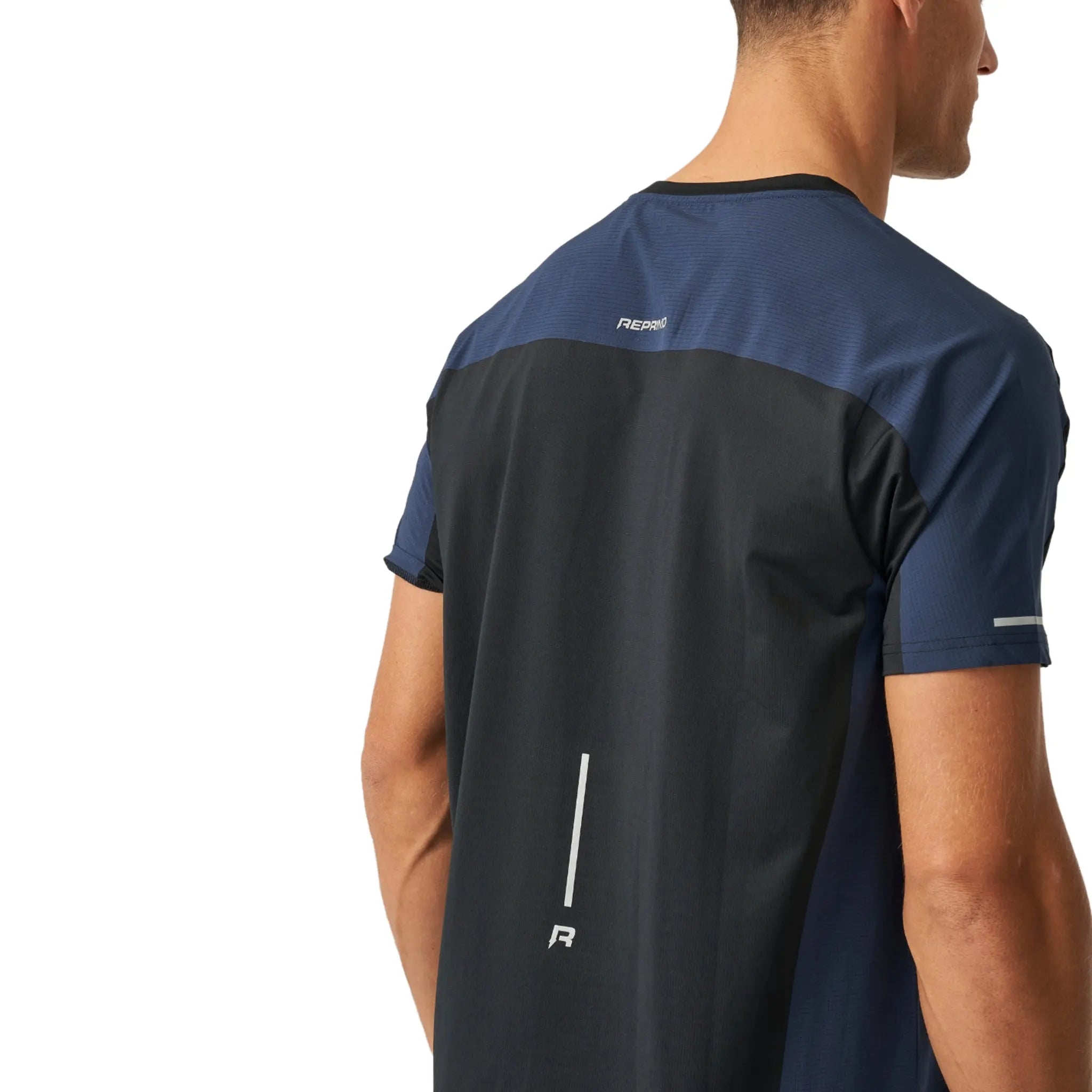 Back View of Reprimo Nova Black Navy T Shirt REP254-456