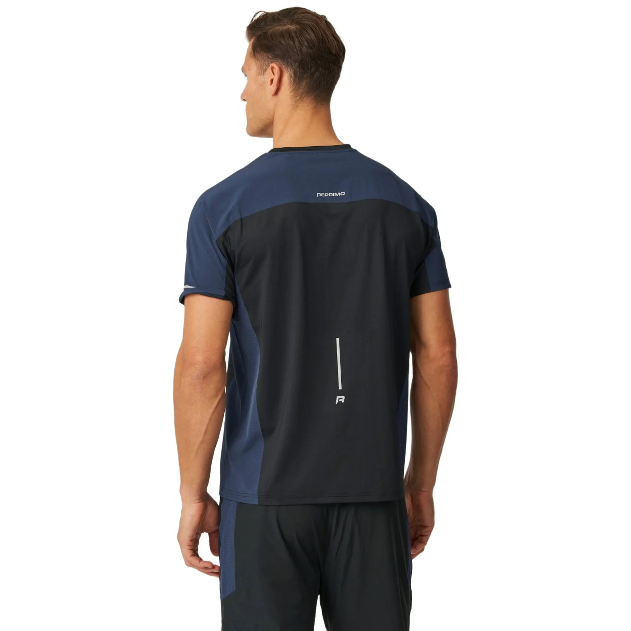 Back View of Reprimo Nova Black Navy T Shirt REP254-456
