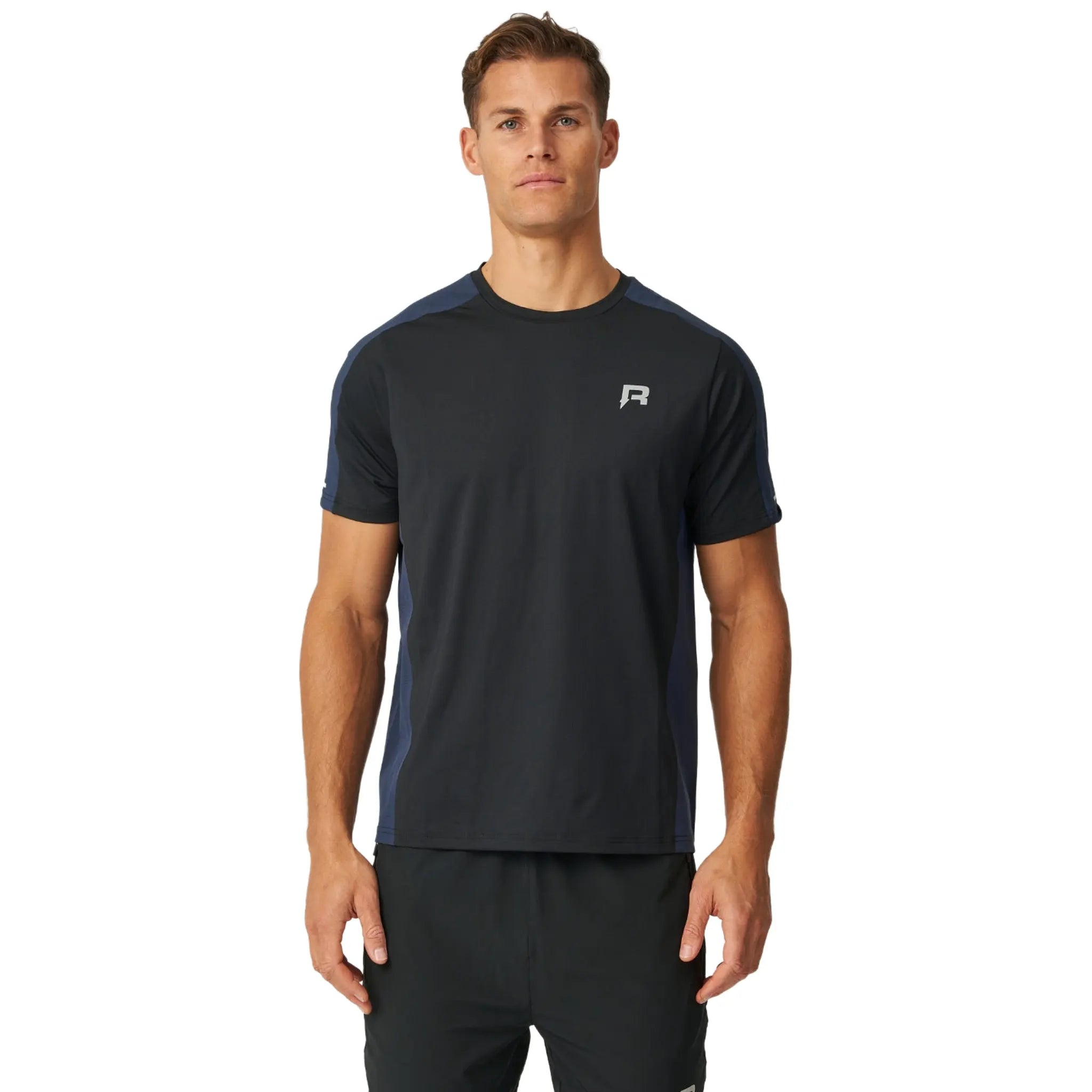 Front View of Reprimo Nova Black Navy T Shirt REP254-456