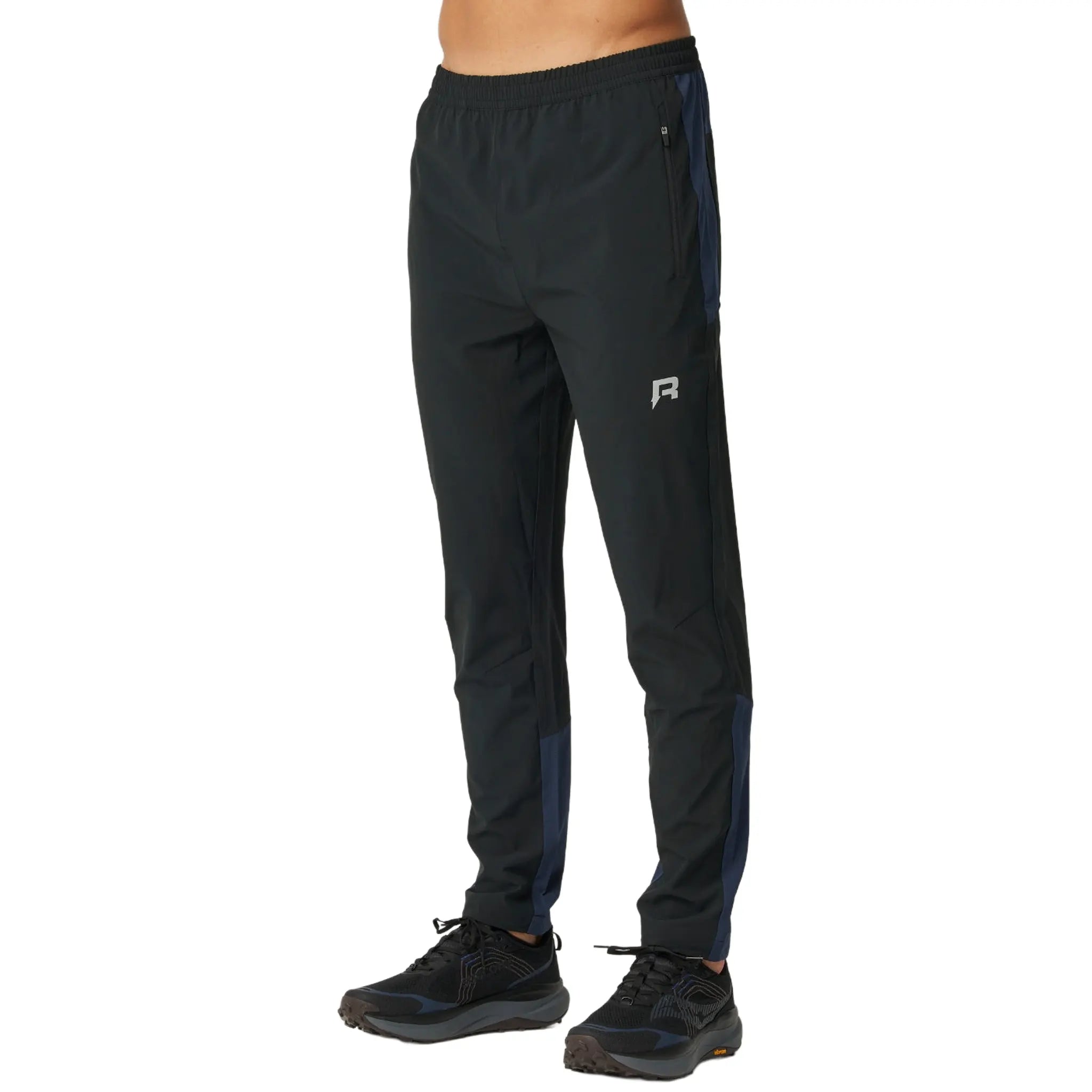 Front View of Reprimo Nova Black Navy Track Pants REP254-457
