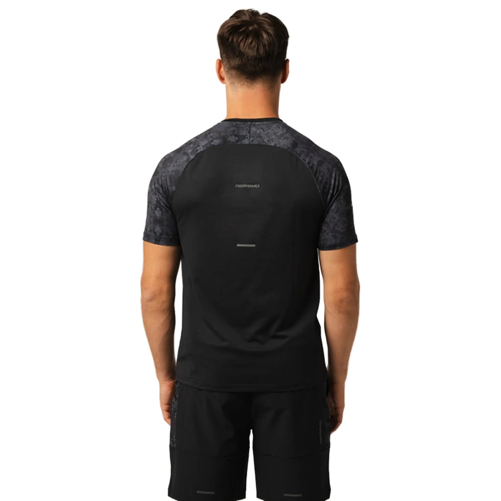 Back View of Reprimo Shibori Black T-Shirt