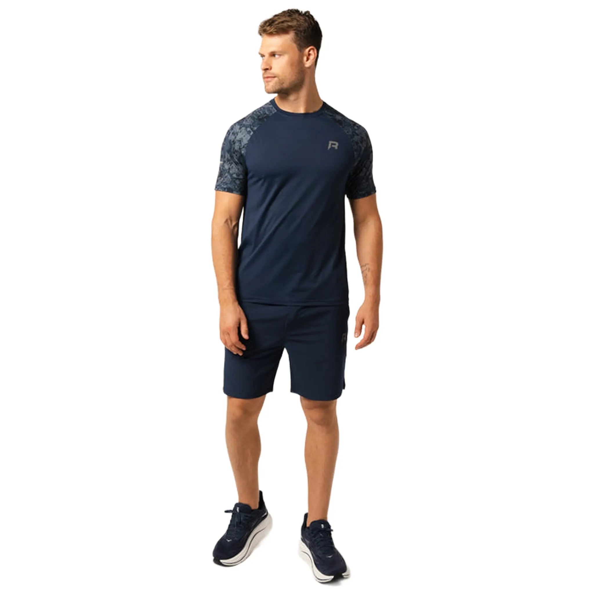 Front View of Reprimo Shibori Navy T-Shirt