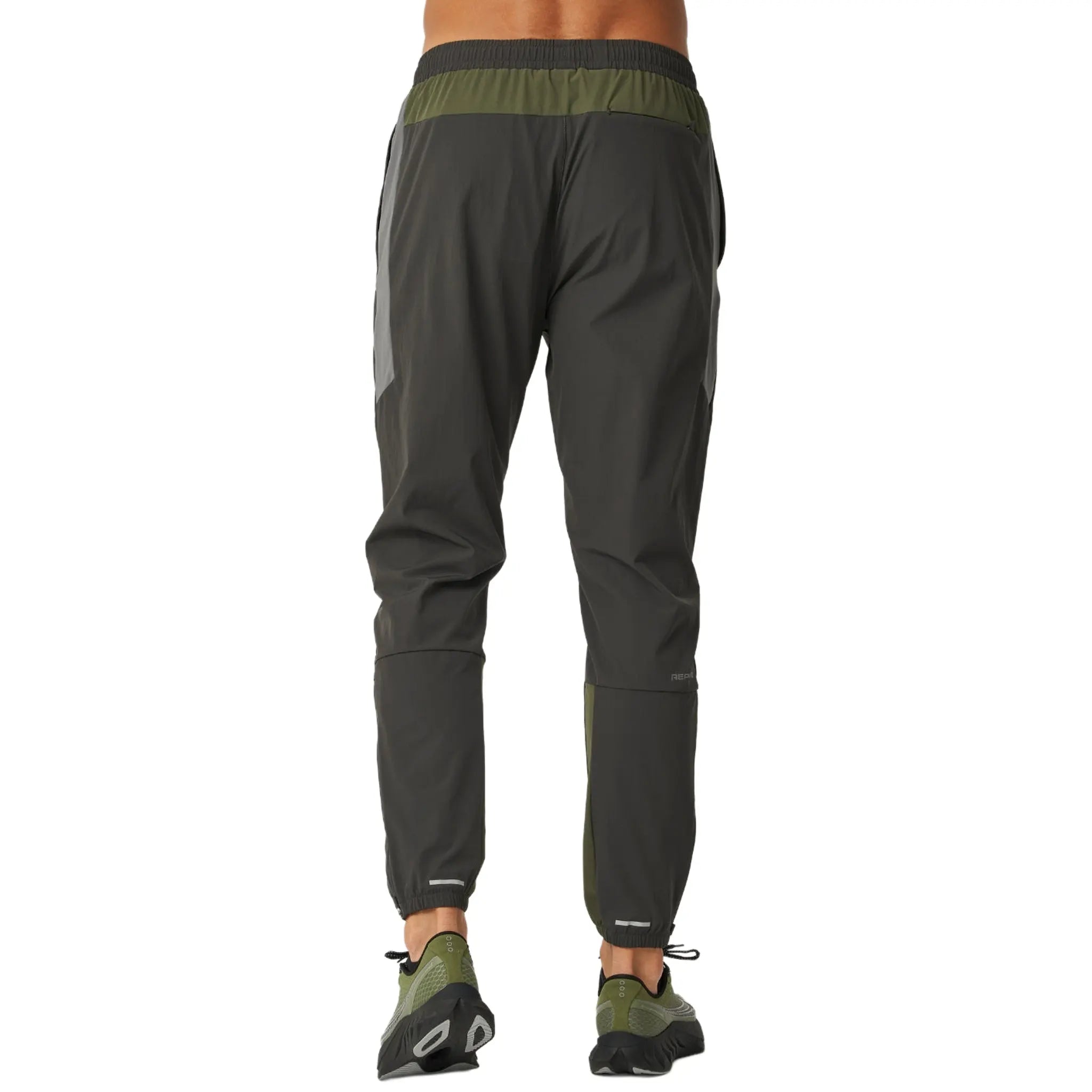 Back View of Reprimo Vortex Olive Dark Grey Track Pants REP254-229