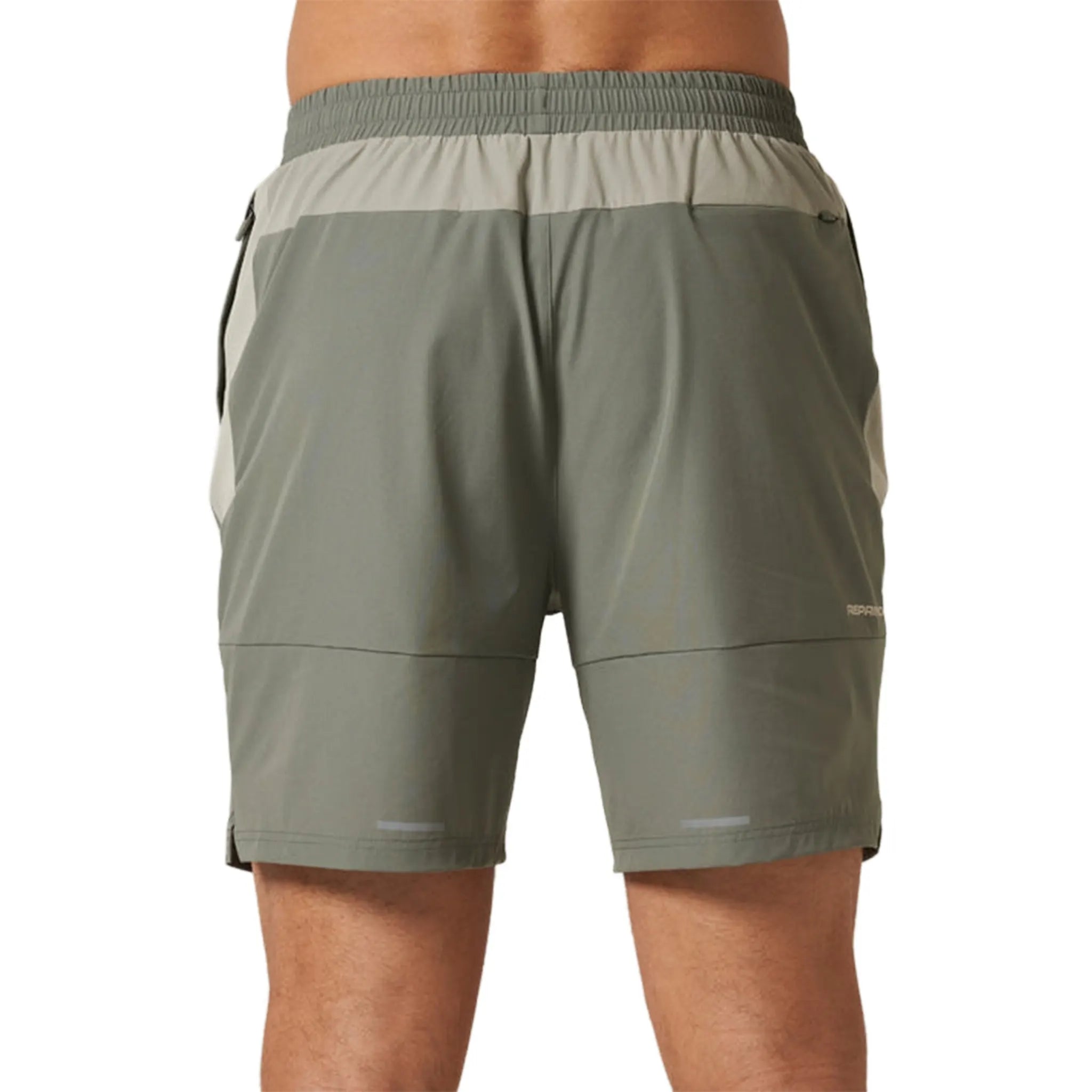 Back View of Reprimo Vortex Stone Khaki Shorts